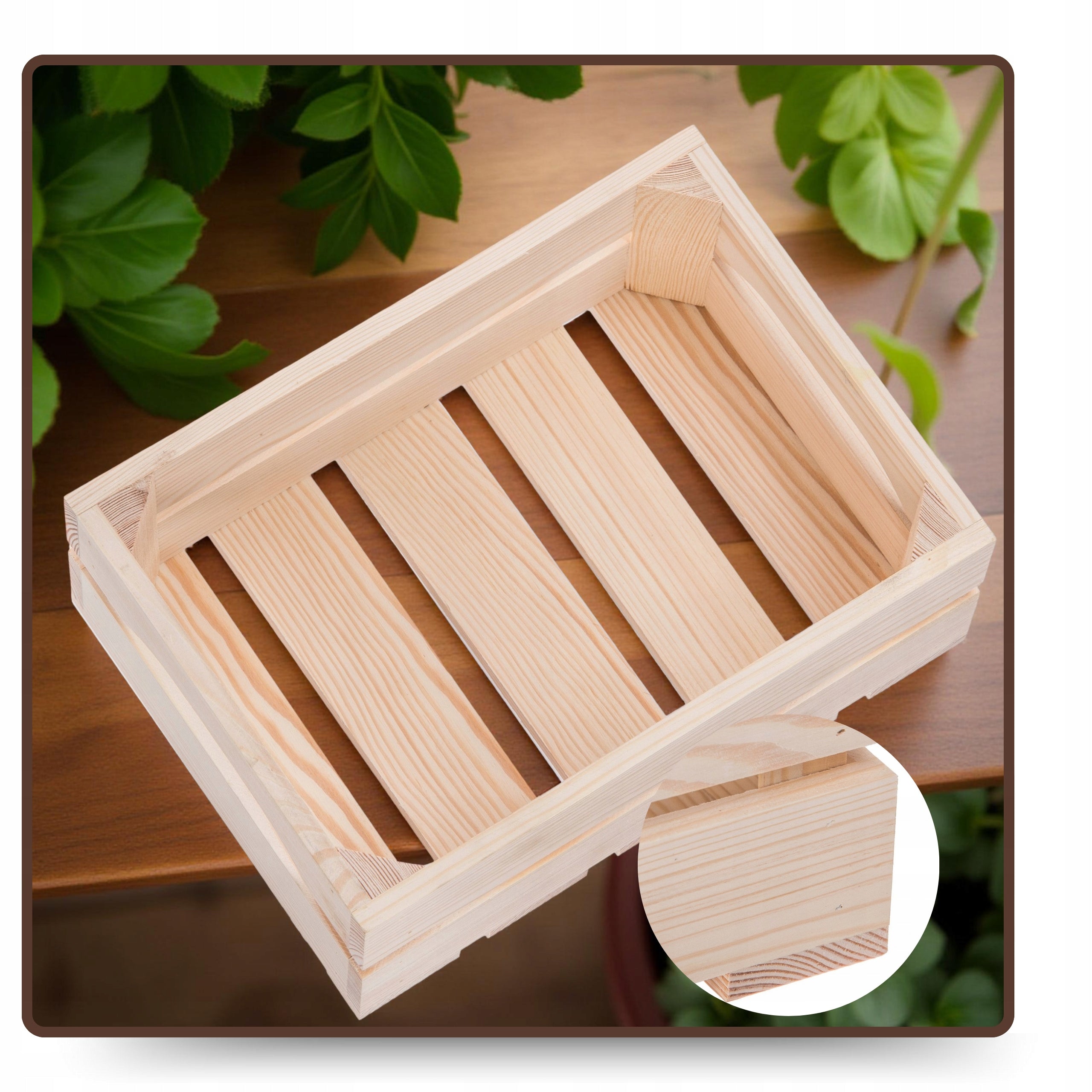 Wooden Box Natural Basket 31x22x12cm Balcony Garden Gift Manufacturer code SK47