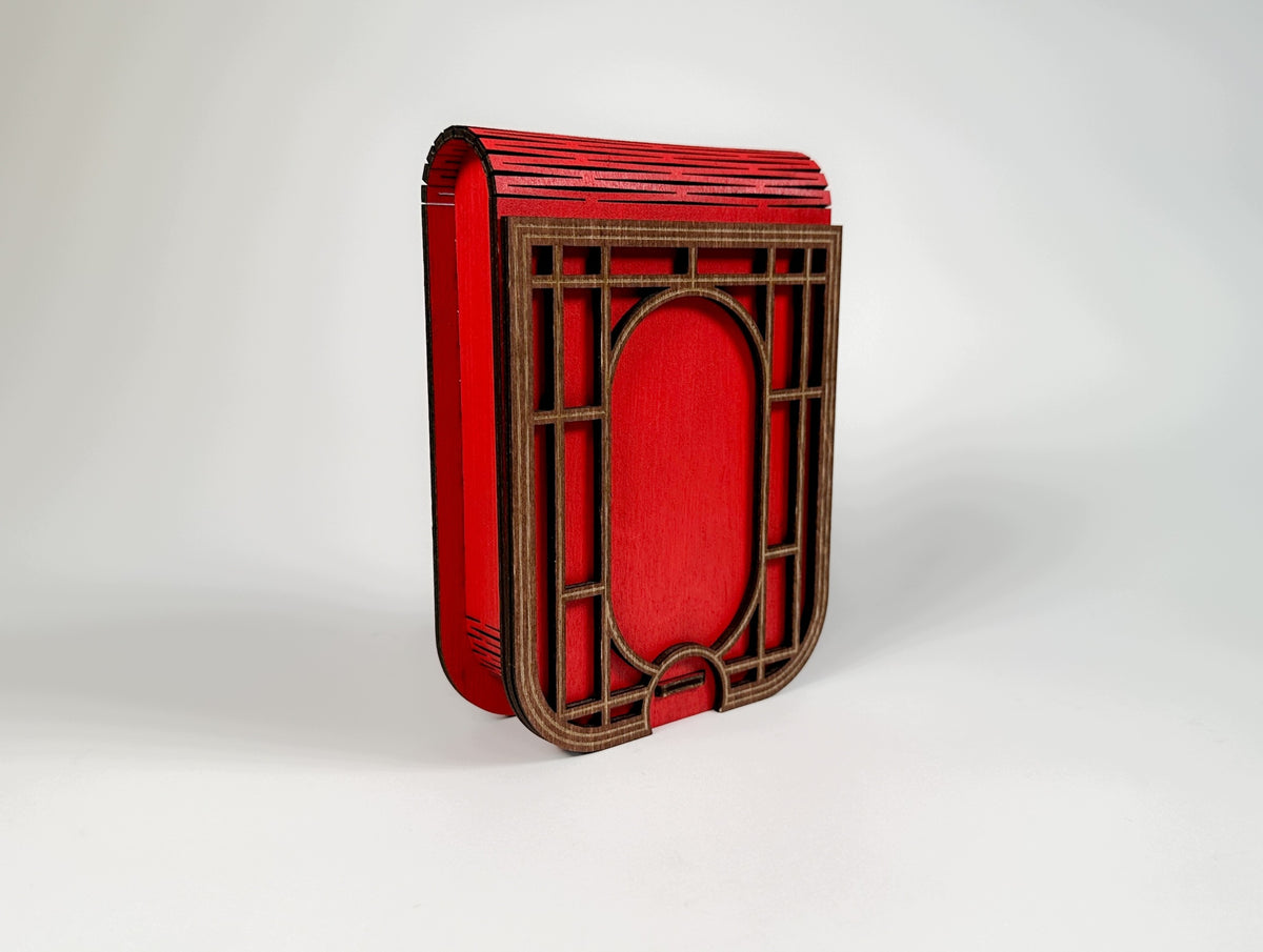 Wooden Box Red with Engraving and Pendrive 32GB 3.0 GOODRAM