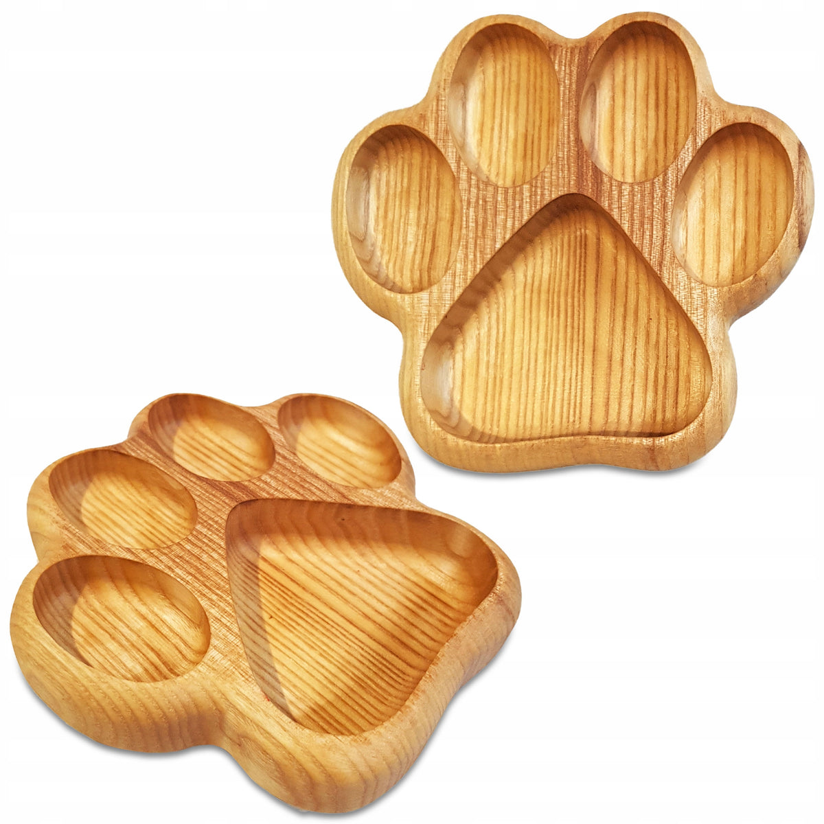 Wooden Cat BOWL FOR SNACKS Paw-Shaped TREATS