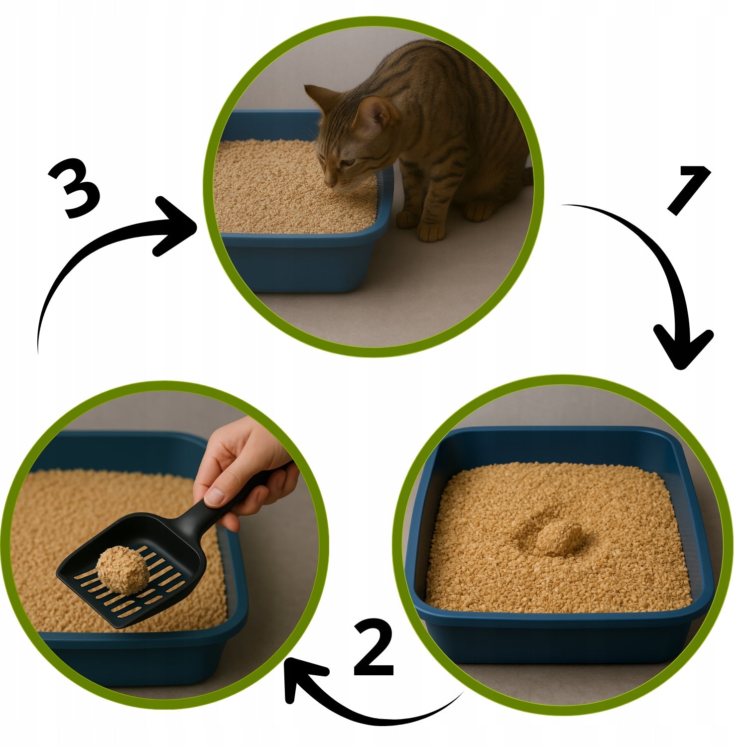 Wooden Cat Litter Zrylating Benek Super Pinio Crush Taiga 7L Brand Super Pinio
