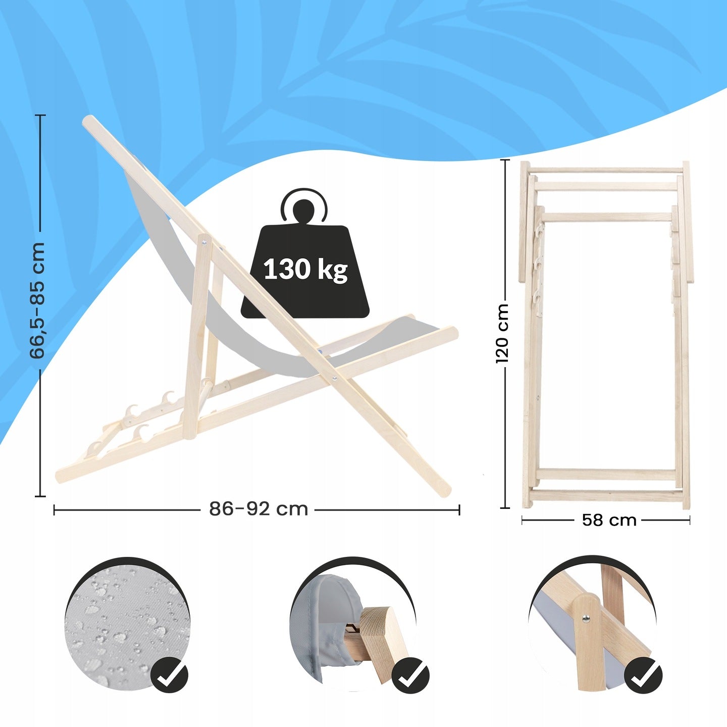 Wooden Deckchair Classic Dad Father's Day Garden Folding Gift Frame material wood