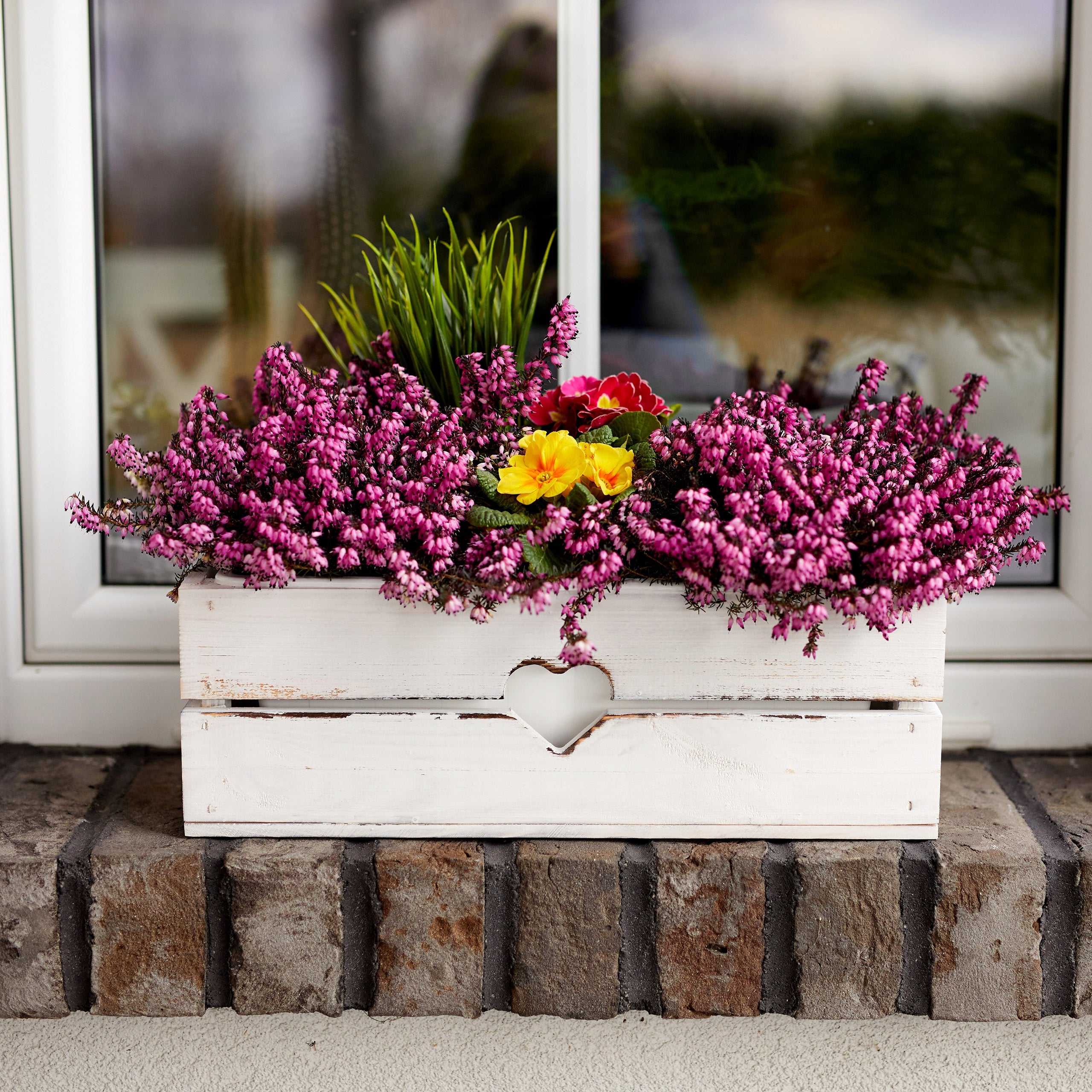Wooden Decorative Box with Pot 40 for Flowers Brand WoodBox