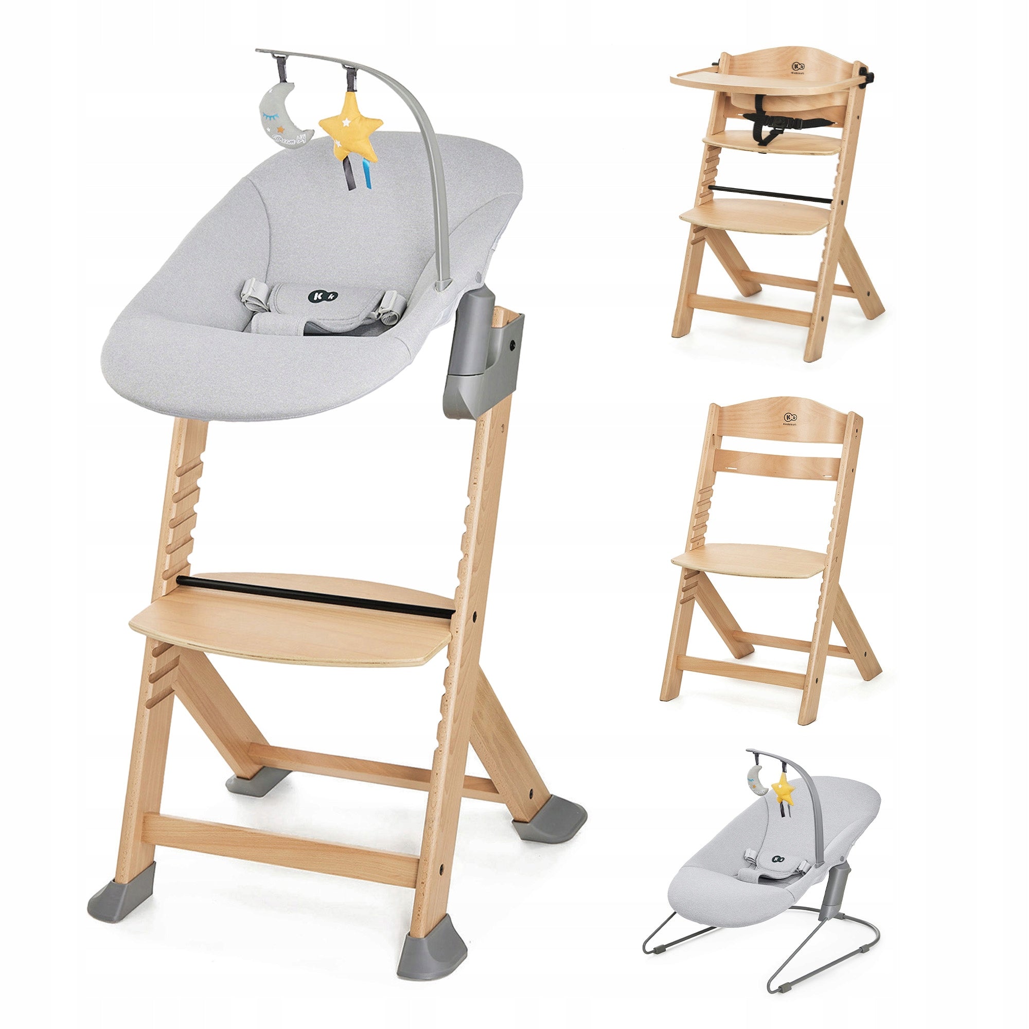 Wooden Feeding Chair 4in1 For Children Sun Lounger Kinderkraft ENOCK
