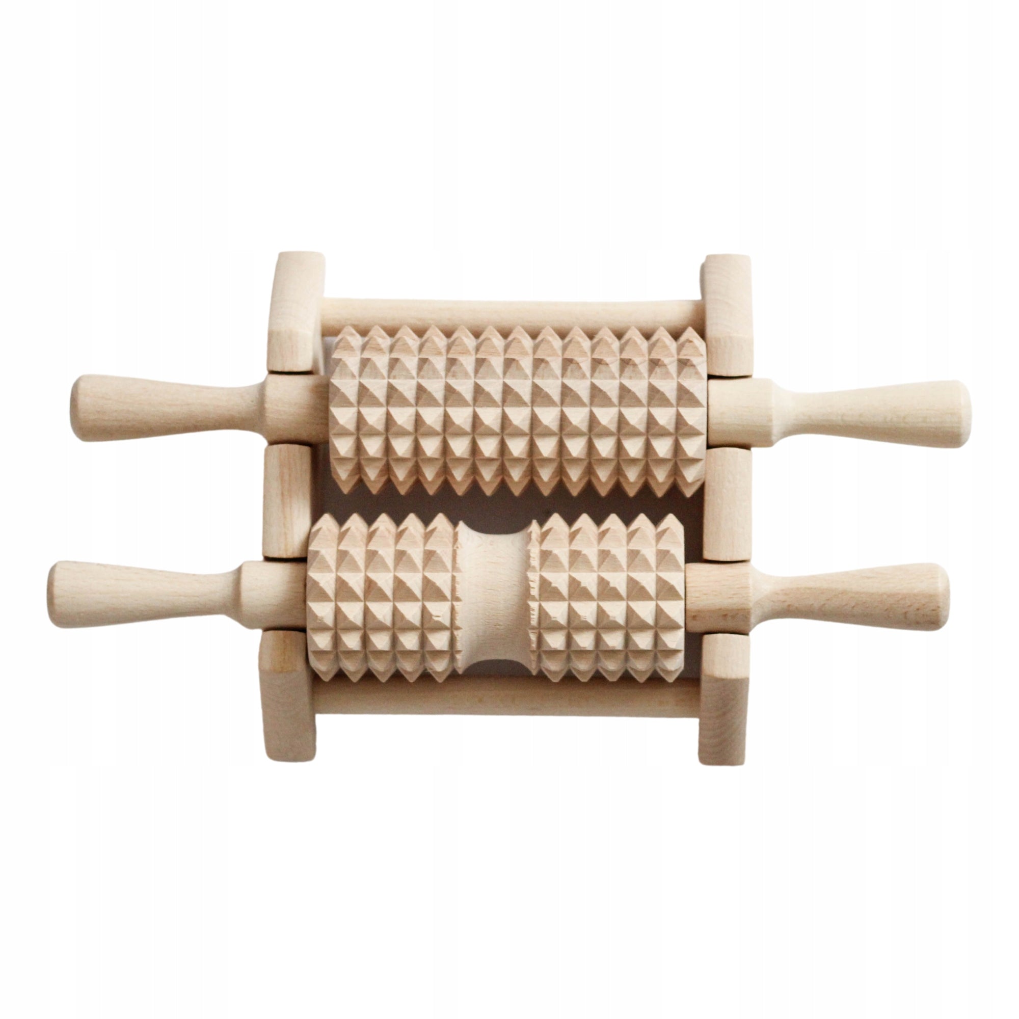 Wooden Foot MASSAGER DOUBLE Roller Set