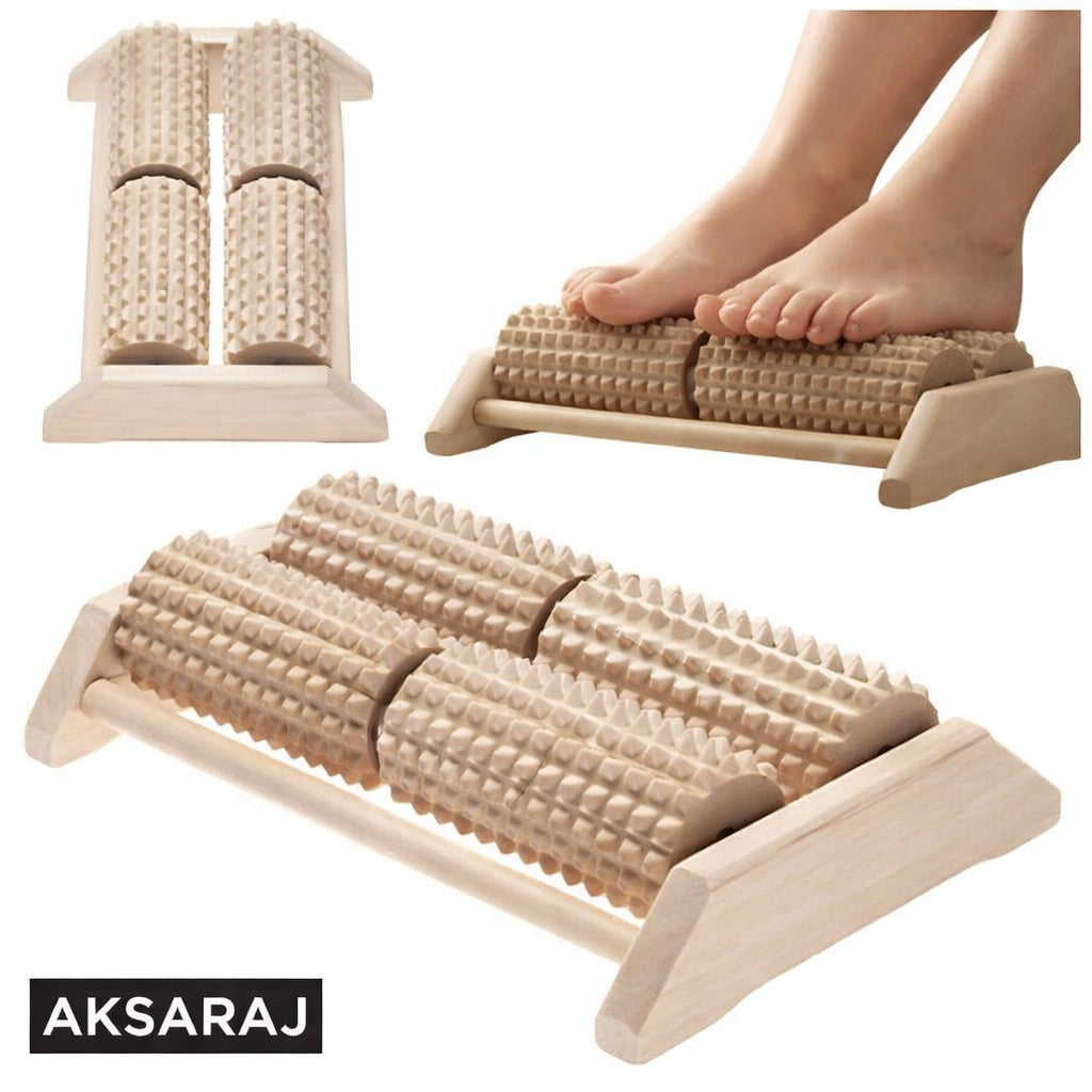Wooden Foot Massage Roller Massager for Traditional Acupressure Medical device no