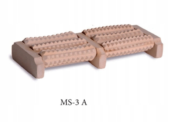 Wooden Foot Massager Four Row 6-Roll