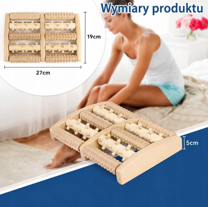 Wooden Foot Massager Roller for Massage ROLLER with Protrusions Massaging SOLID Packaging status original