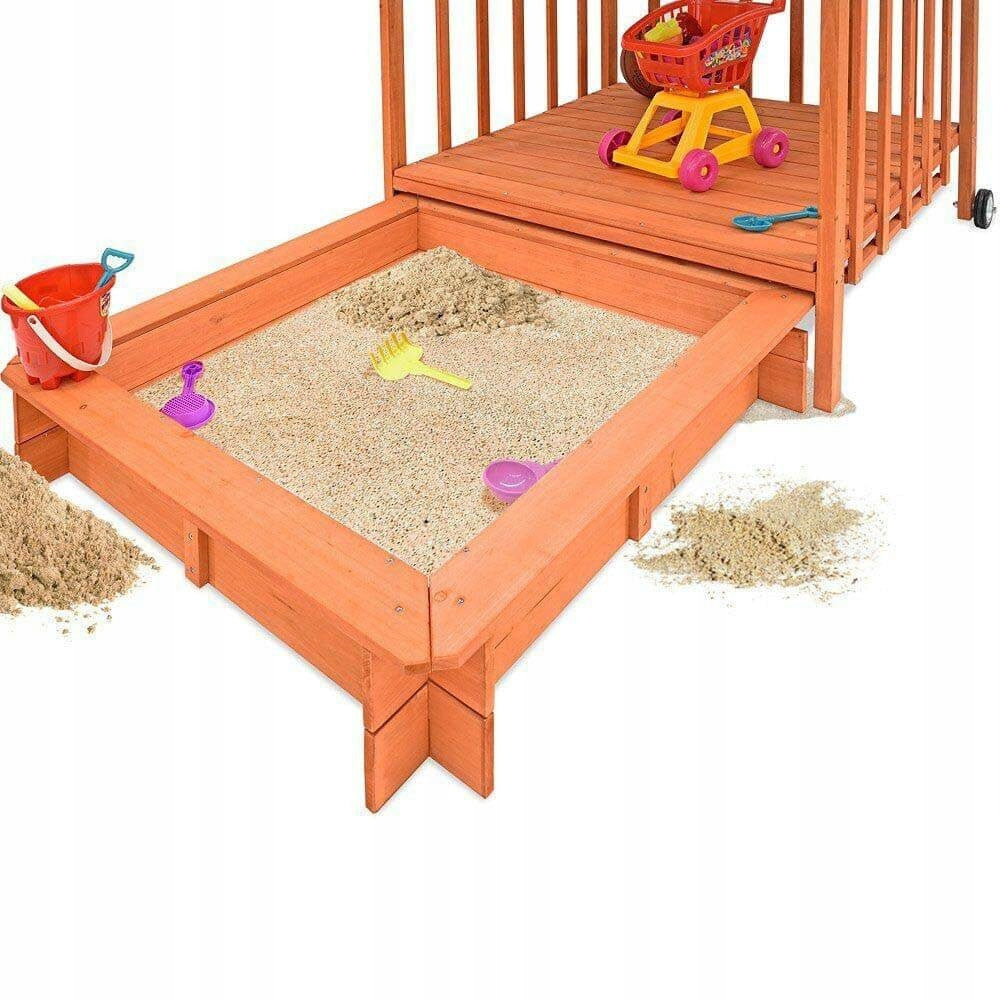 Wooden Garden House for Children 2in1 with Sandbox, Square Toys for Garden Certificates and opinions CE
