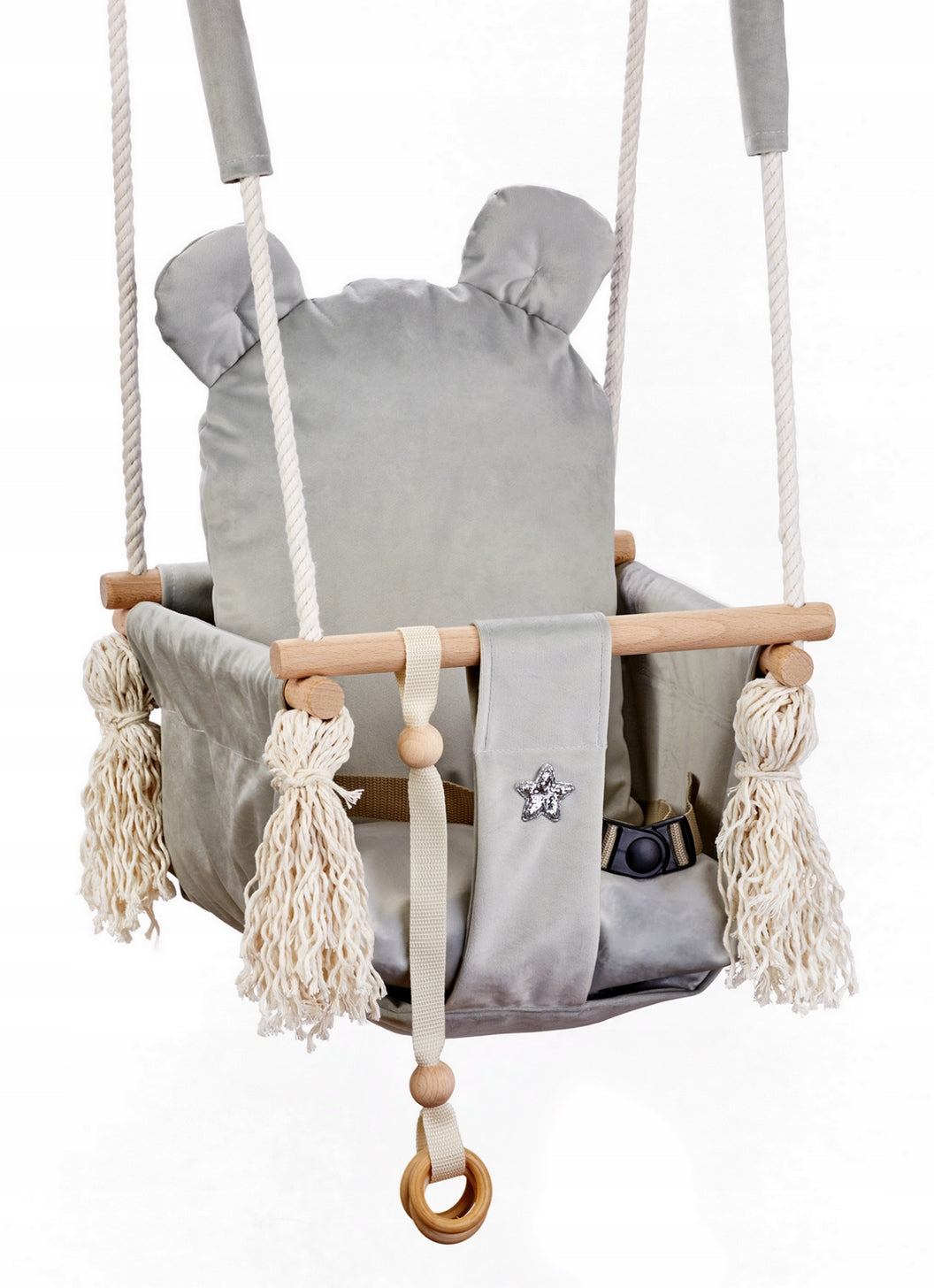 Wooden Garden Swing For Children Bear CE