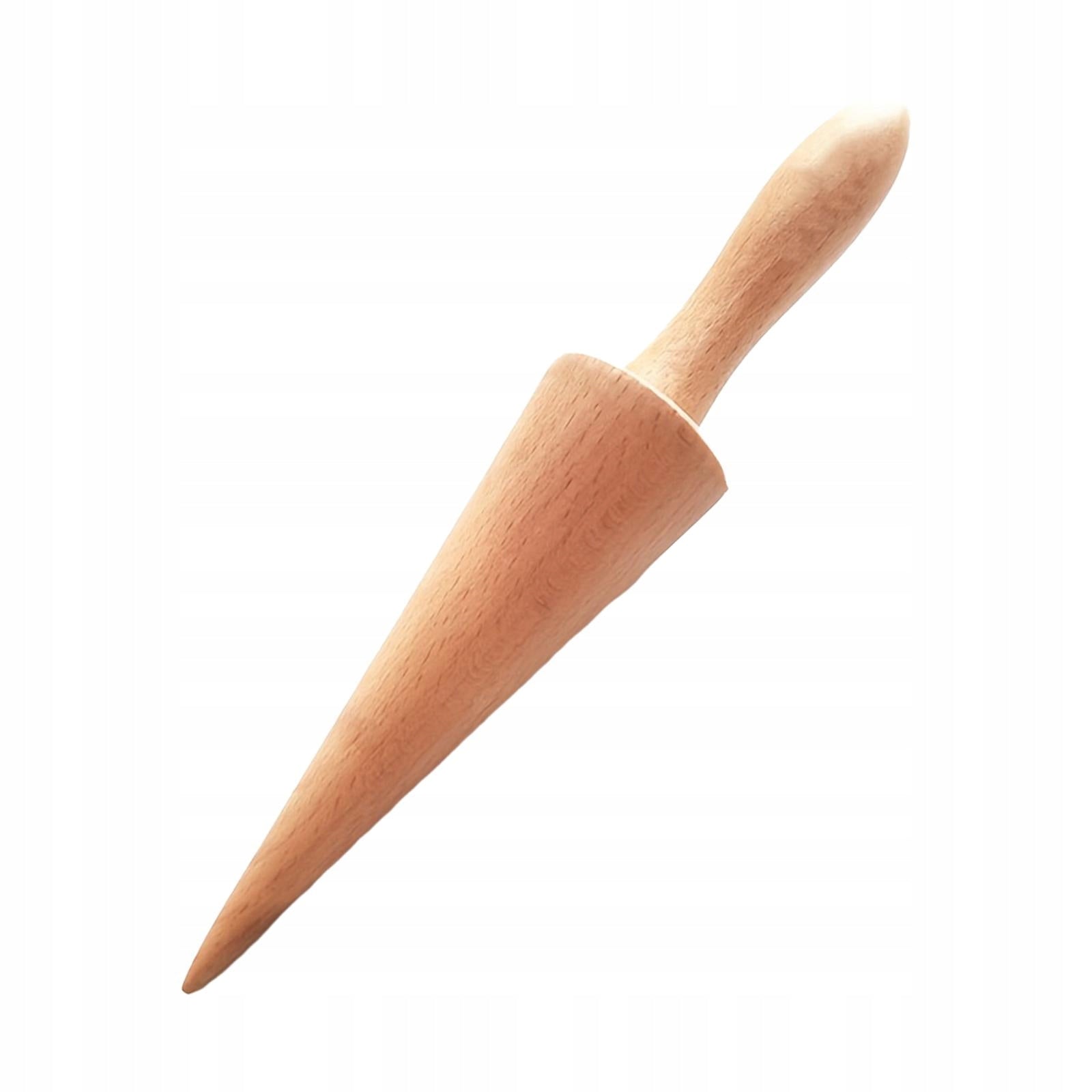 Wooden Ice Cream Cone Maker Baking Tool Dessert Cooking DIY Egg Roll Waffle