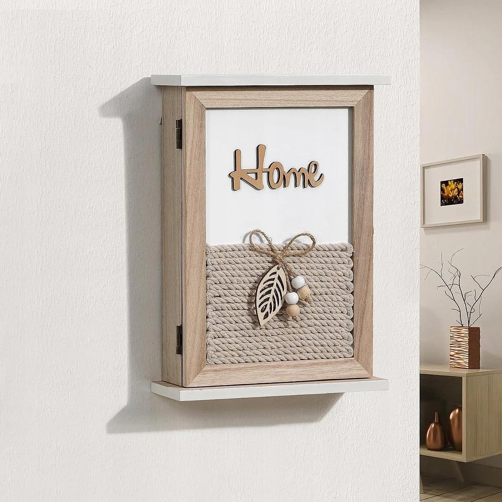 Wooden Key Box Vintage Storage Cabinet Key Cupboard for Entryway Home Type nesting box (feeder)