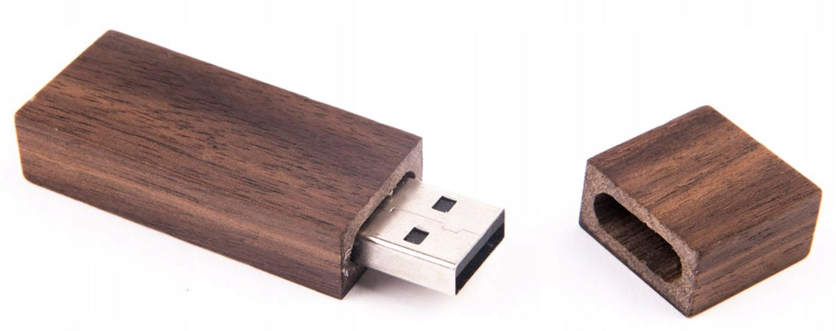 Wooden Pendrive Dark Walnut Narrow 2 GB