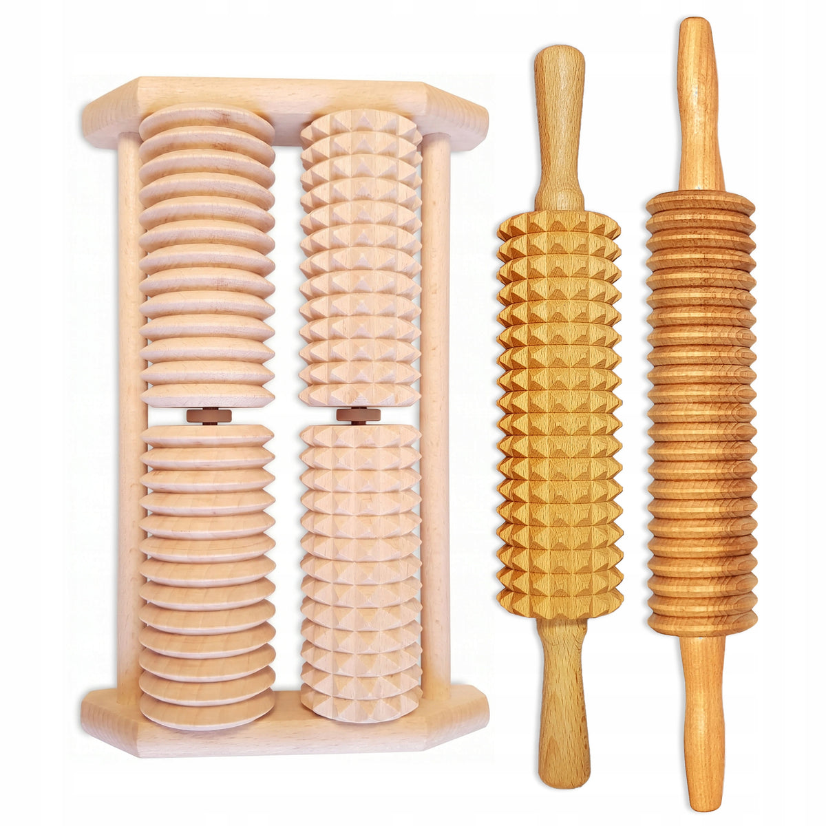 Wooden SET 3in1 Body Massage MASSAGER MADEROTHERAPY CELLULITE GIFT