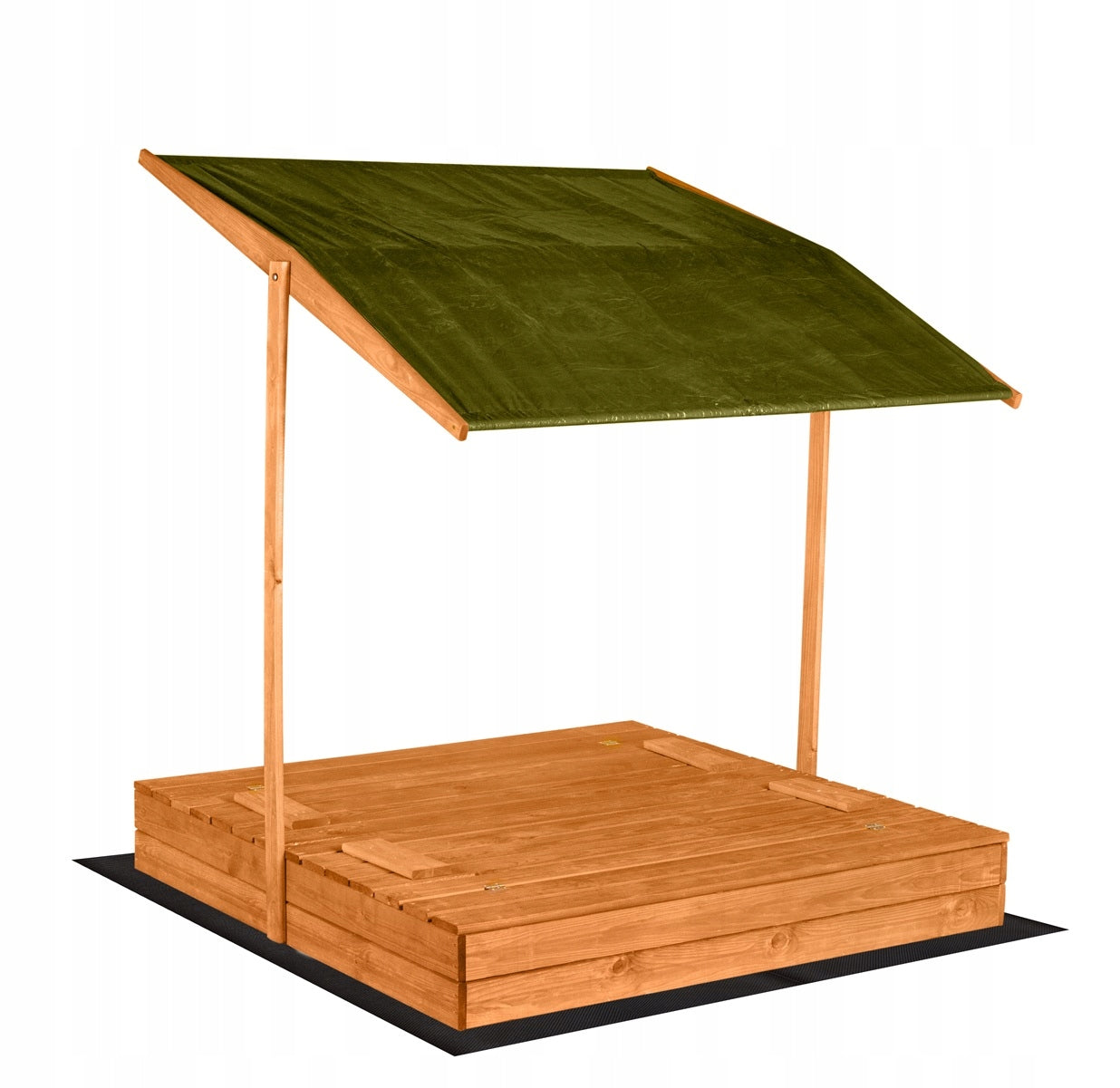 Wooden Sandbox Closed with Canopy 140 x 140 Impregnated Product width 140 cm