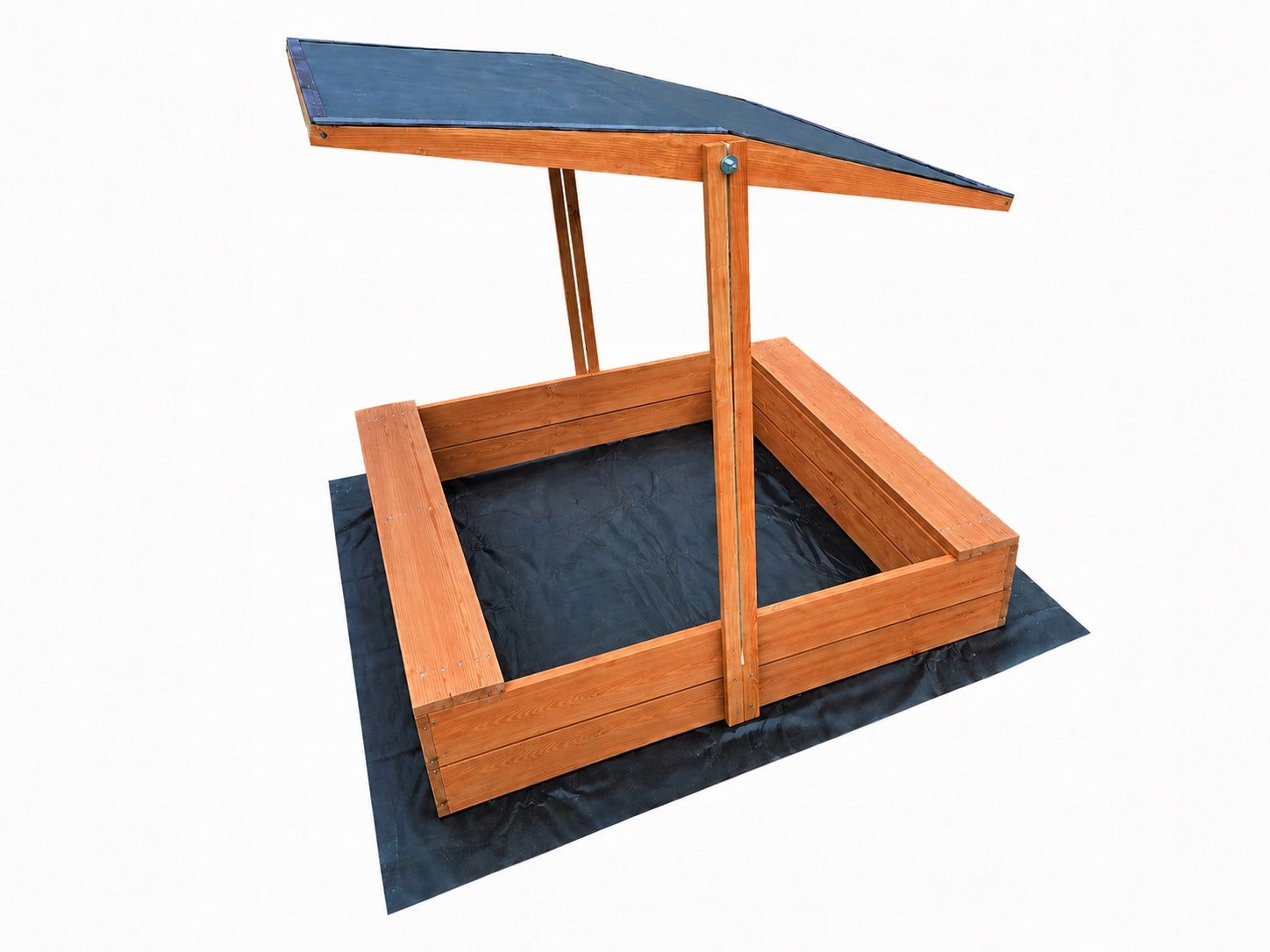 Wooden Sandbox with visor 120x120x30 + Freebies HIT Wooden Brand Gsy Art