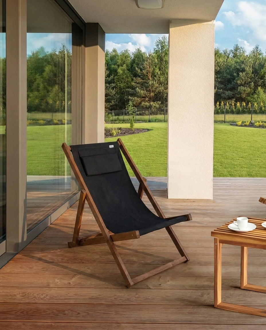 Wooden Sun Lounger with Cushion Impregnated Garden From the Manufacturer Manufacturer code Stelaż Leżaka