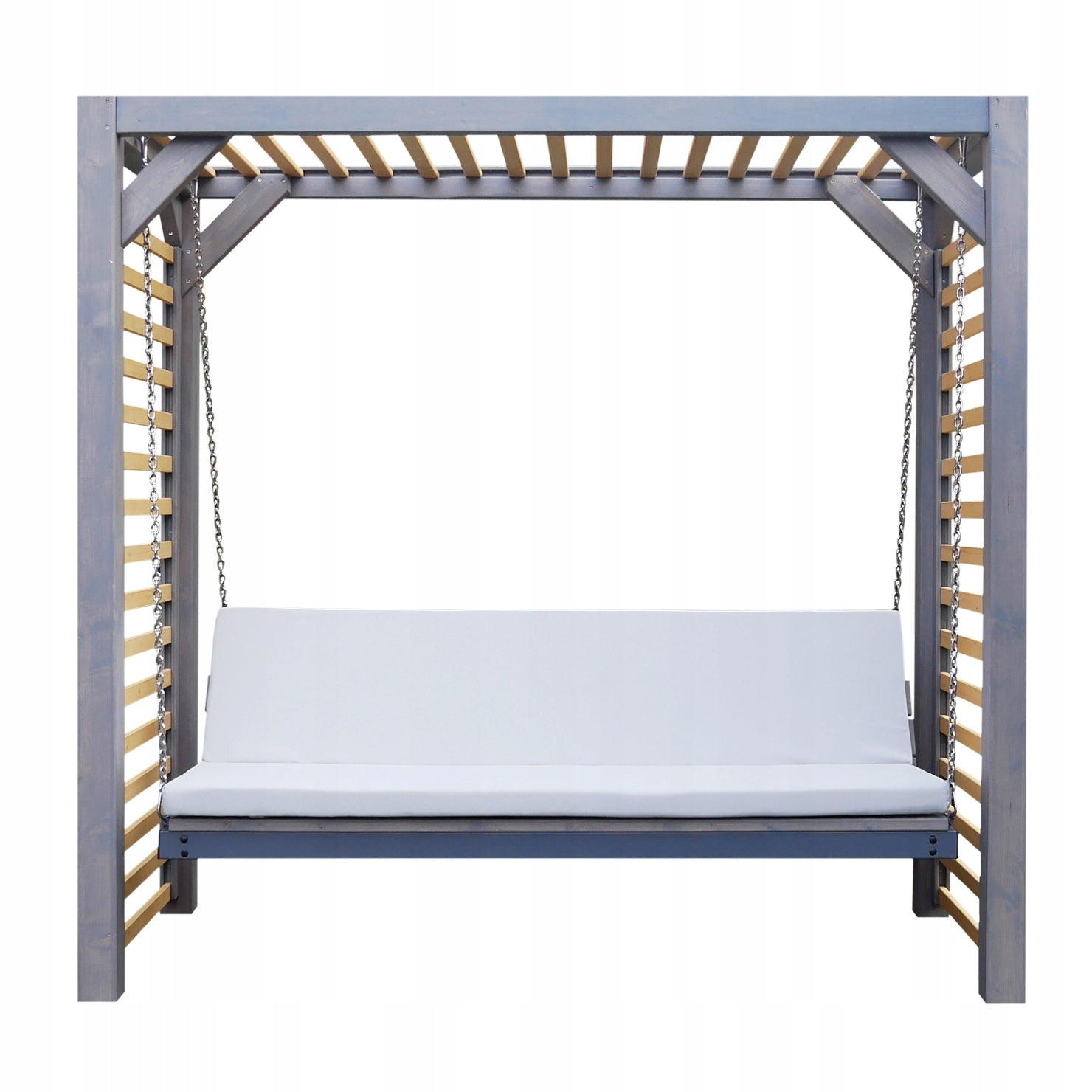 Wooden Swing Rocking Crema with Bed Function – Comfort and Relaxation in One Seat length 185 cm