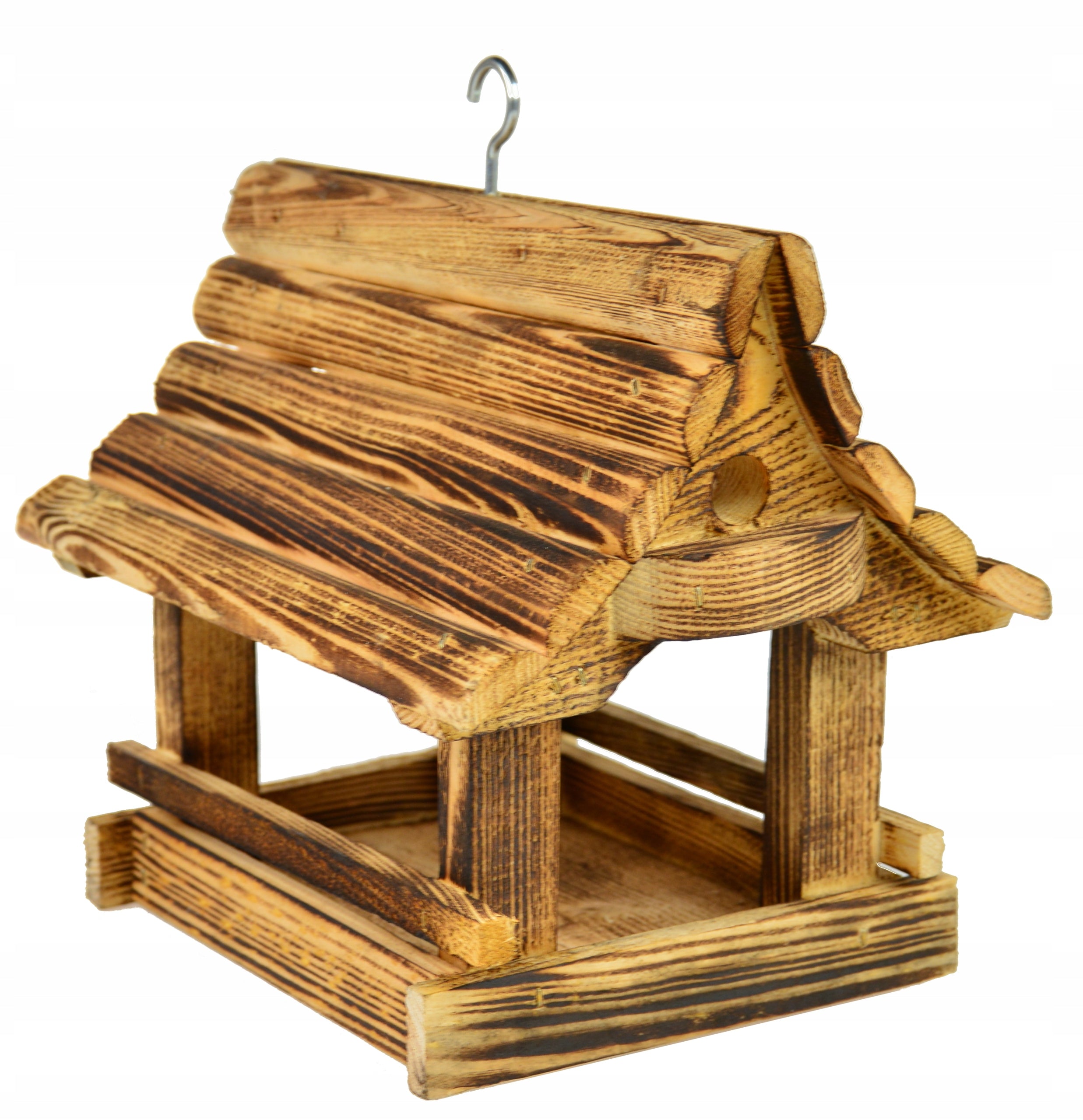 Wooden Tanned Wood Bird Feeder Product depth 22 cm
