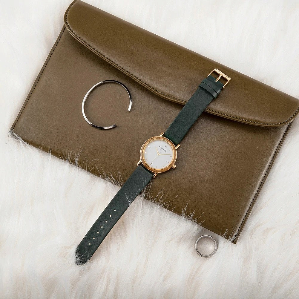 Wooden Thin Watch BOBO BIRD T21 Women's BOX Functions none