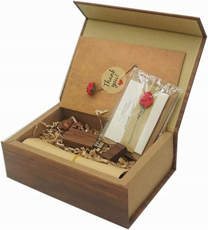 Wooden USB 2.0 Flash Drive with Gift Box (16 GB, HMFK+MWH)