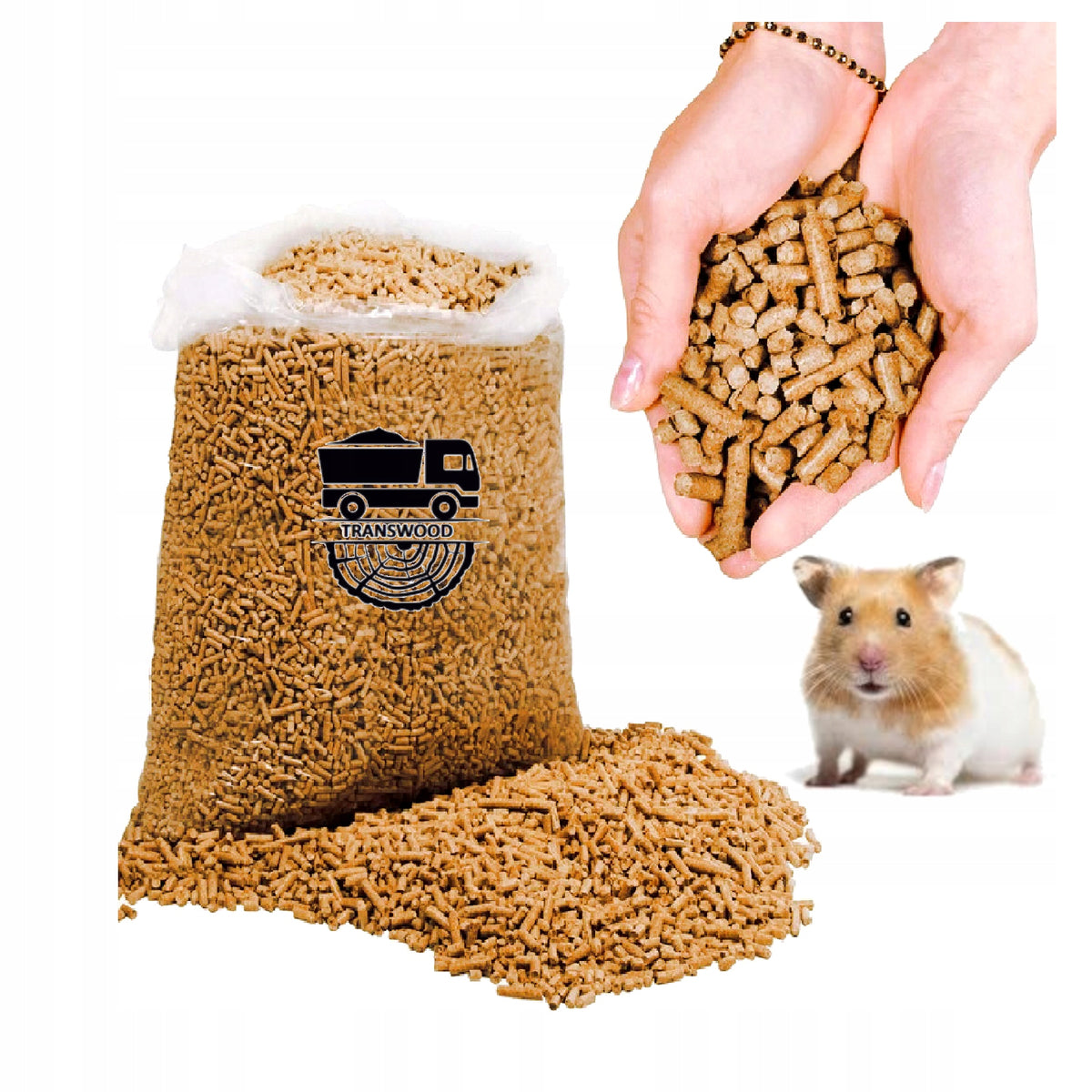 Wooden Wood Pellet For Rabbit Cat 15KG LIGHT TRANSWOOD
