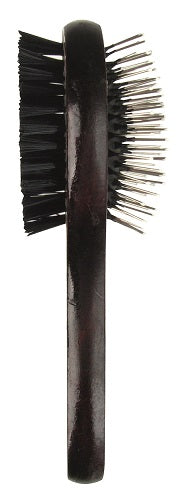 Wooden brush double-sided round