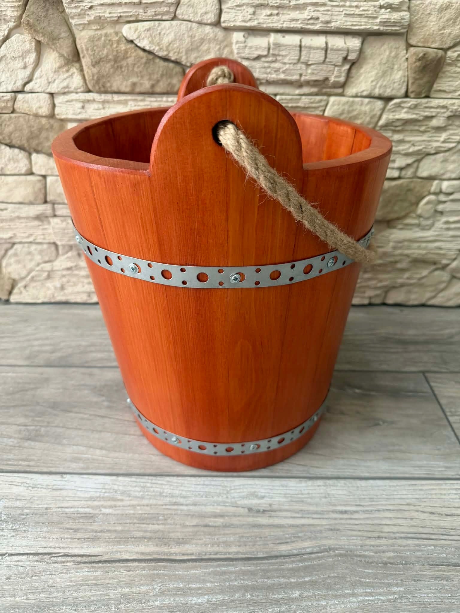 Wooden bucket decorative bucket for well cebrzyk Colors 9,8L Type garden decor