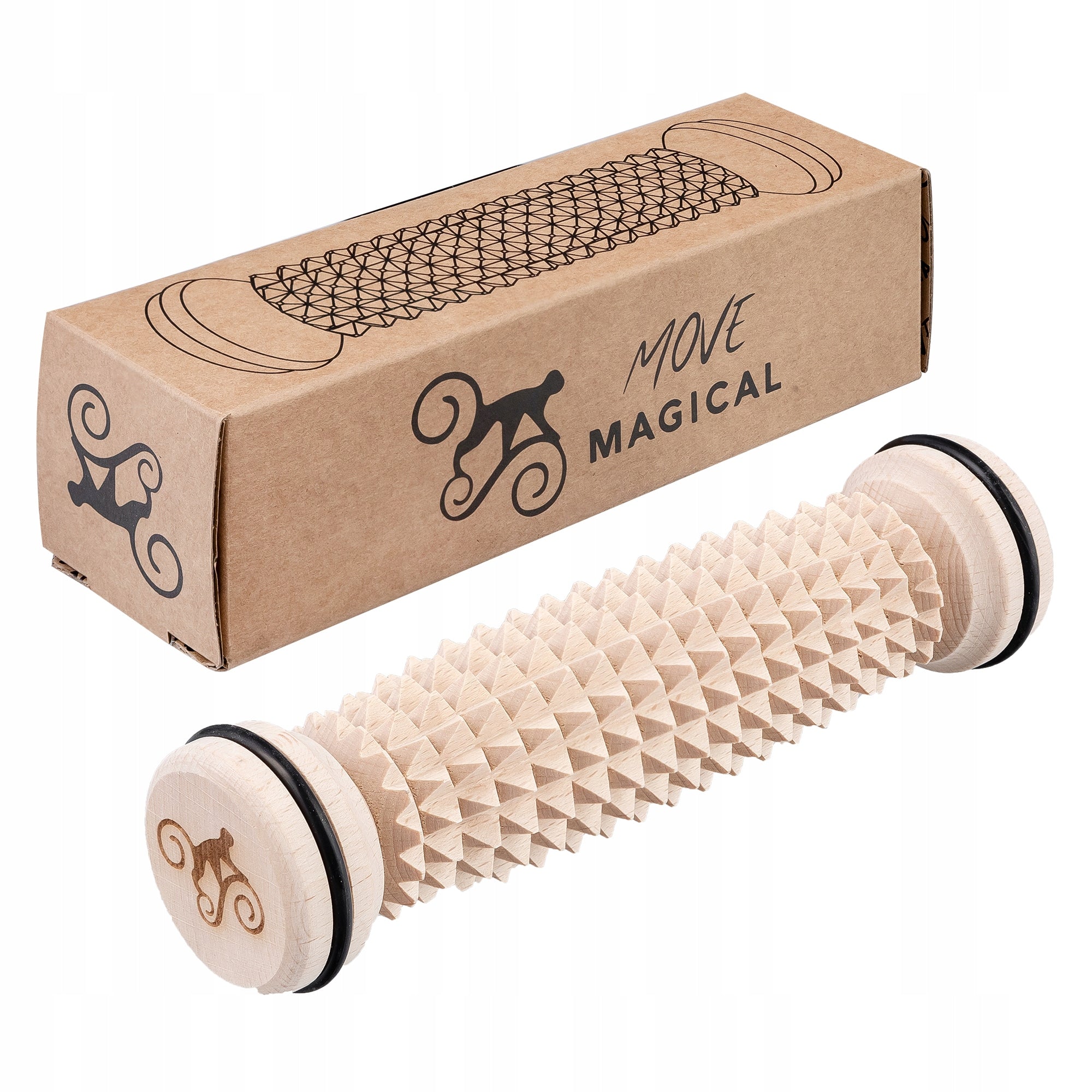 Wooden foot roller massager MOVE MAGICAL Packaging status original