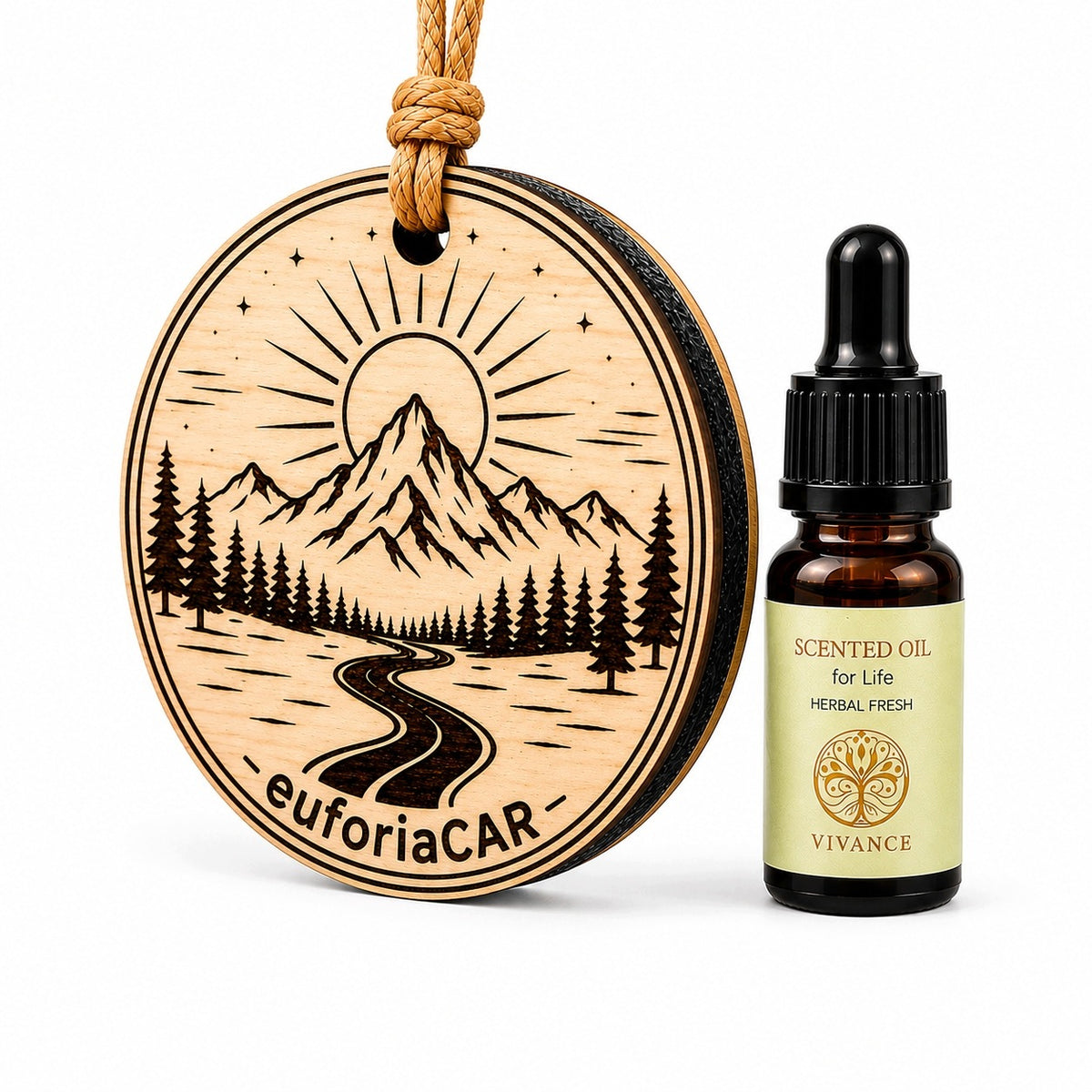 Wooden fragrance for CAR - replaceable fragrances + FREEBIE - euphoriaCAR