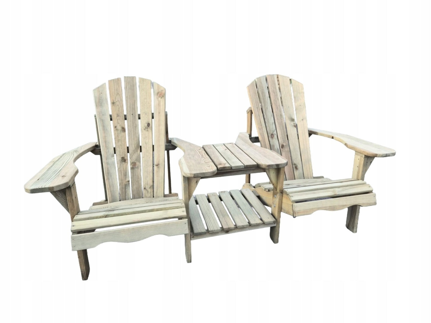 Wooden garden chairs + table SUPER COMFORTABLE + impregnation + brush Brand no brand