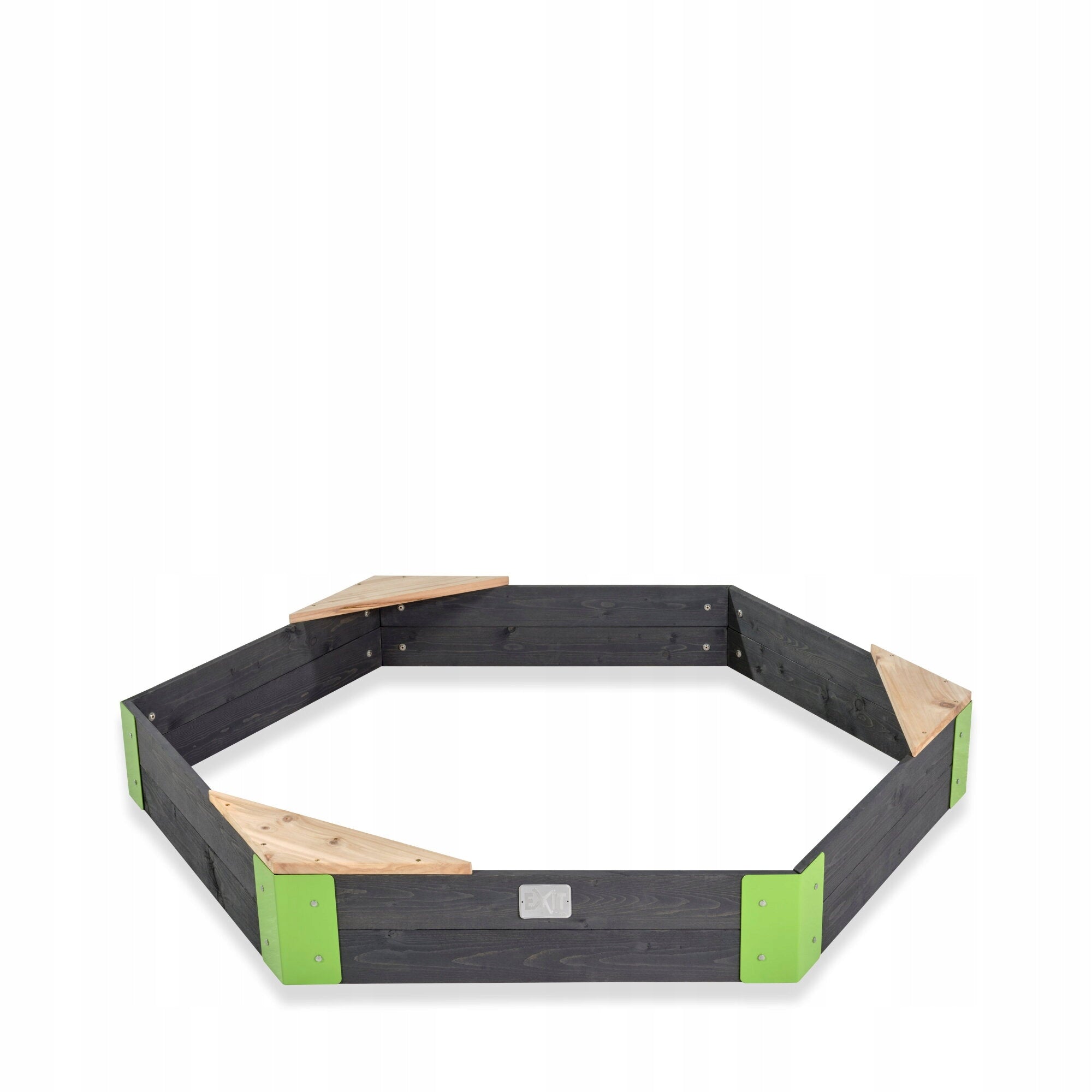 Wooden hexagonal sandbox Aksent EXIT 160x140cm