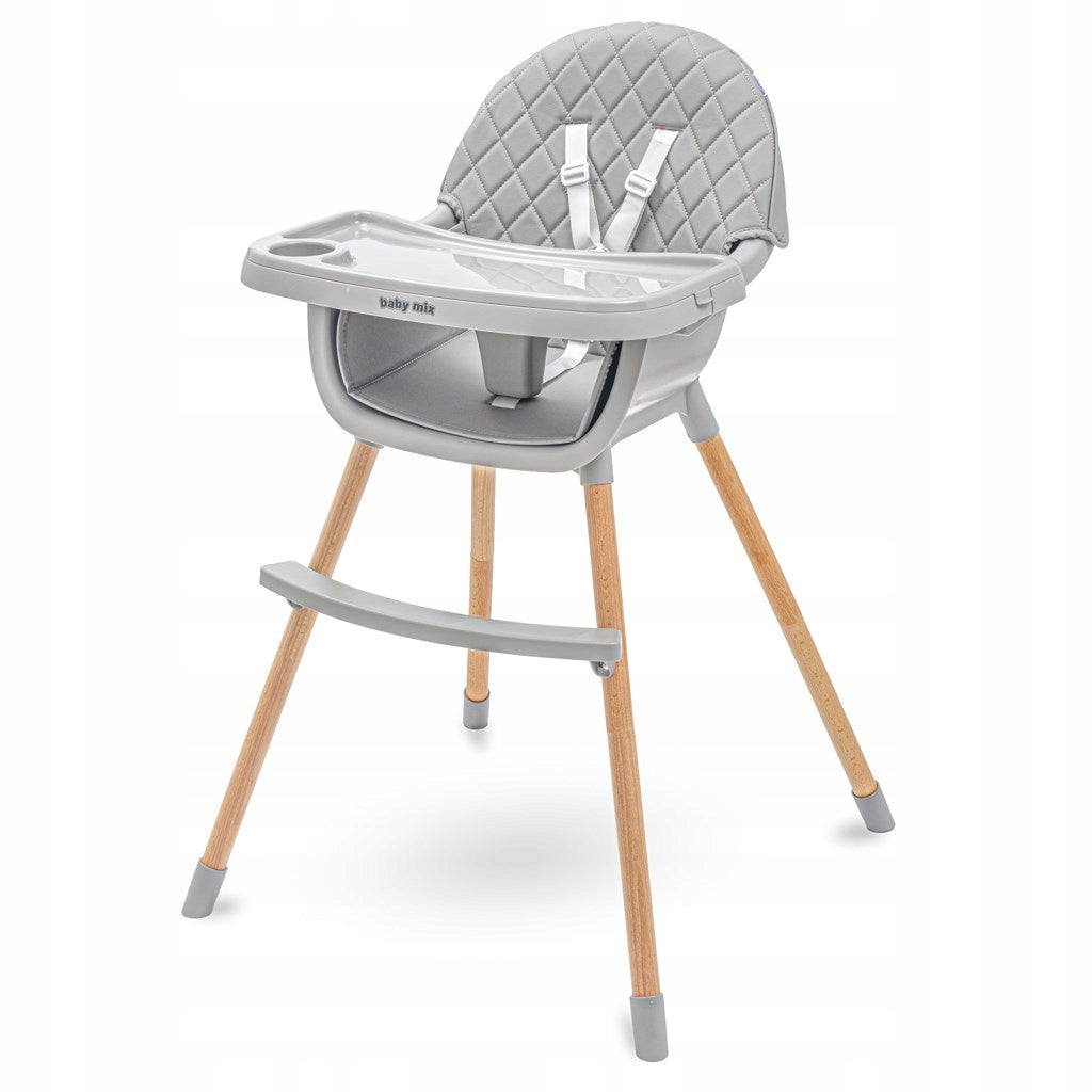 Wooden high chair Baby Mix Freja wooden dark grey