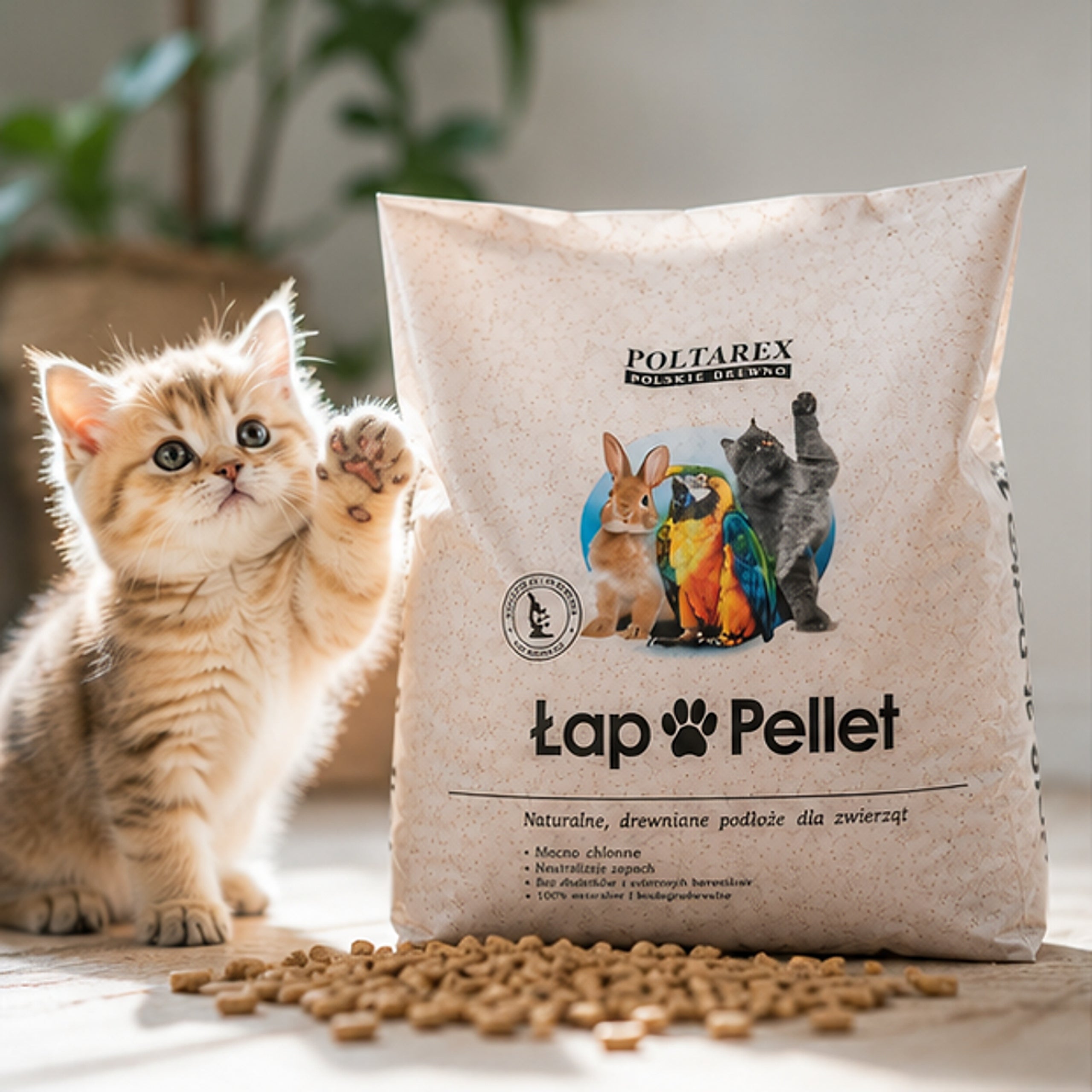 Wooden litter for Cat, Rodents Clumping 7,5 L natural eco absorbent Manufacturer code 5905279735811