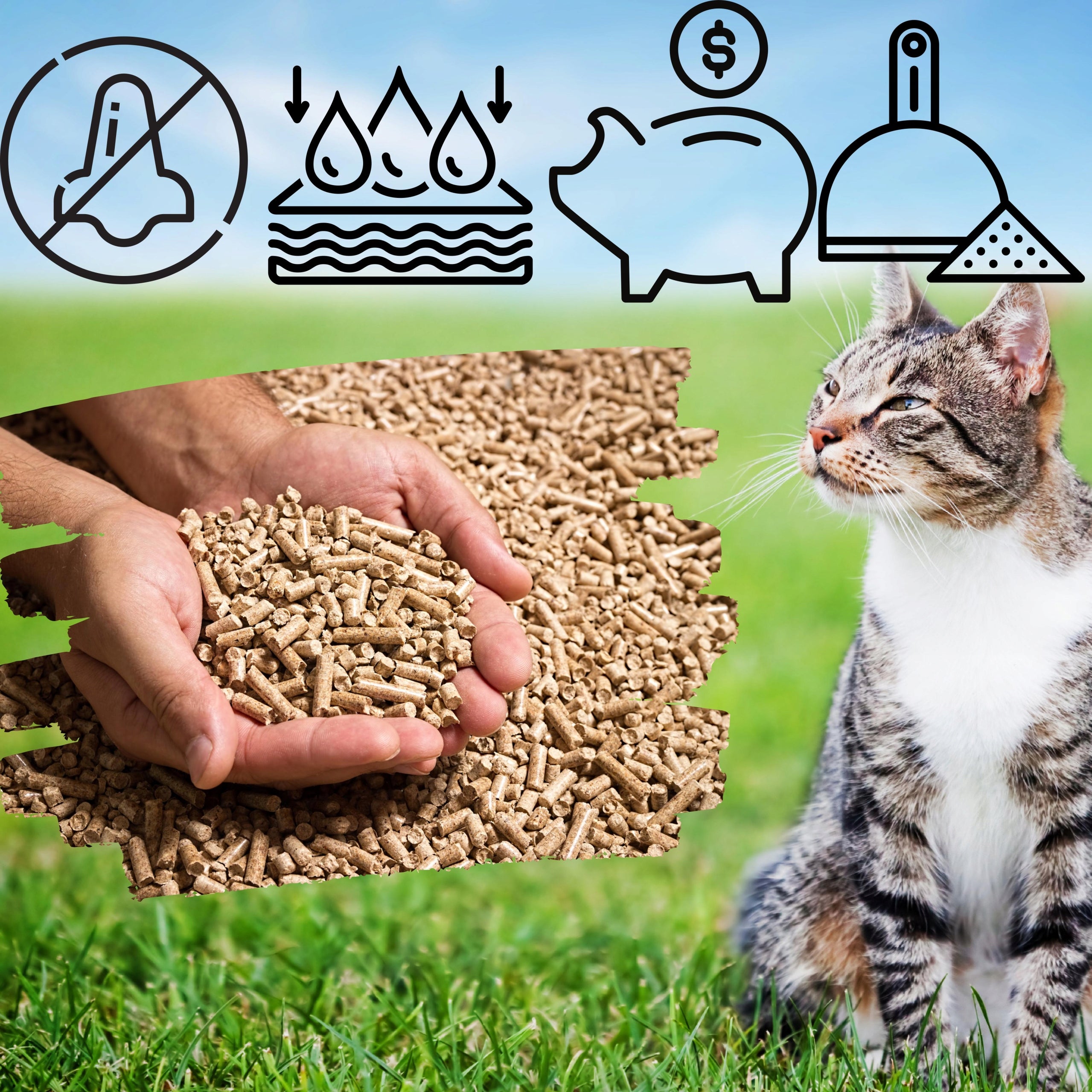 Wooden litter for cats 15 kg pellets Trade name Żwirek drzewny uniwersalny