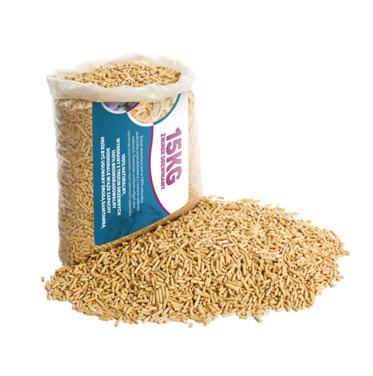 Wooden litter for cats 15 kg pellets