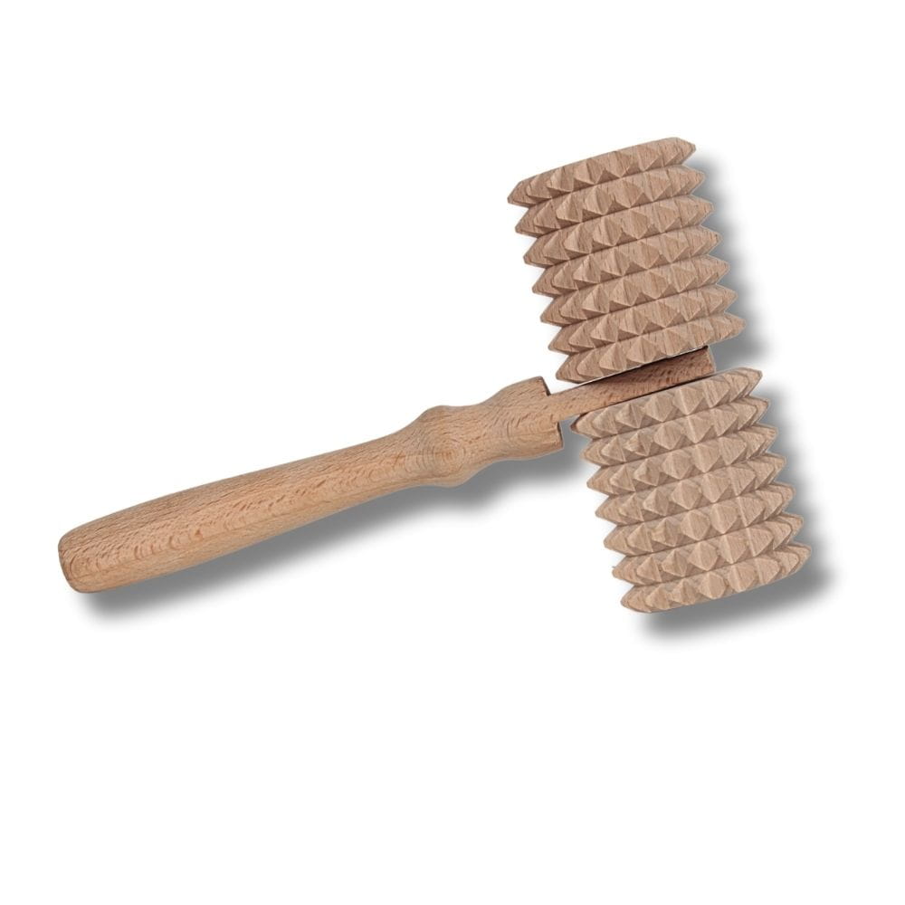 Wooden massager on handle double - 1 pcs.
