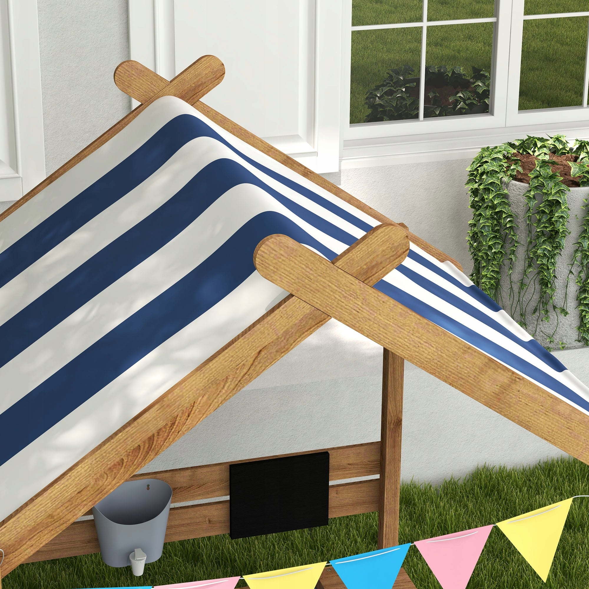 Wooden sandbox 113 kg Outsunny Kid's age 3＋ years