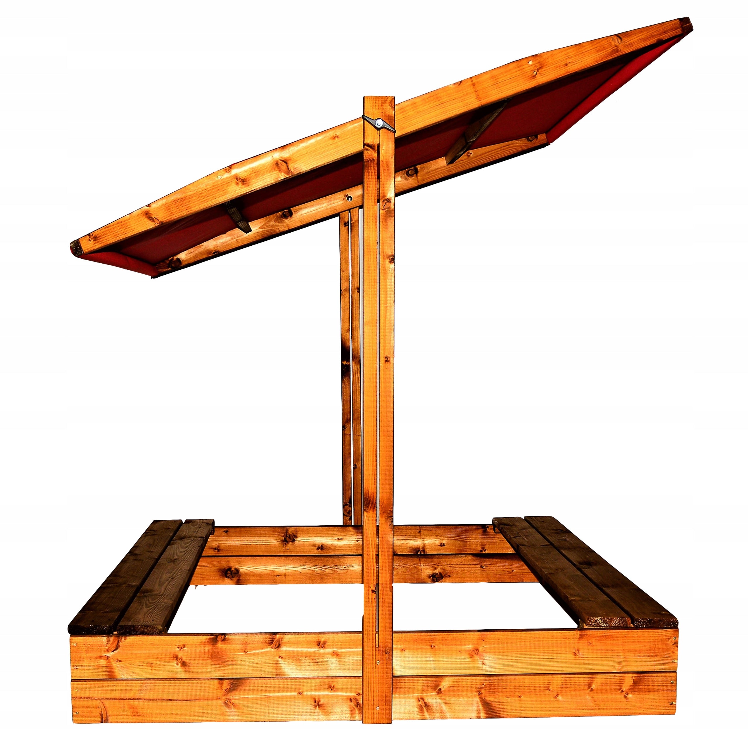Wooden sandbox 120x120 with canopy EKO Kid's age 3＋ years