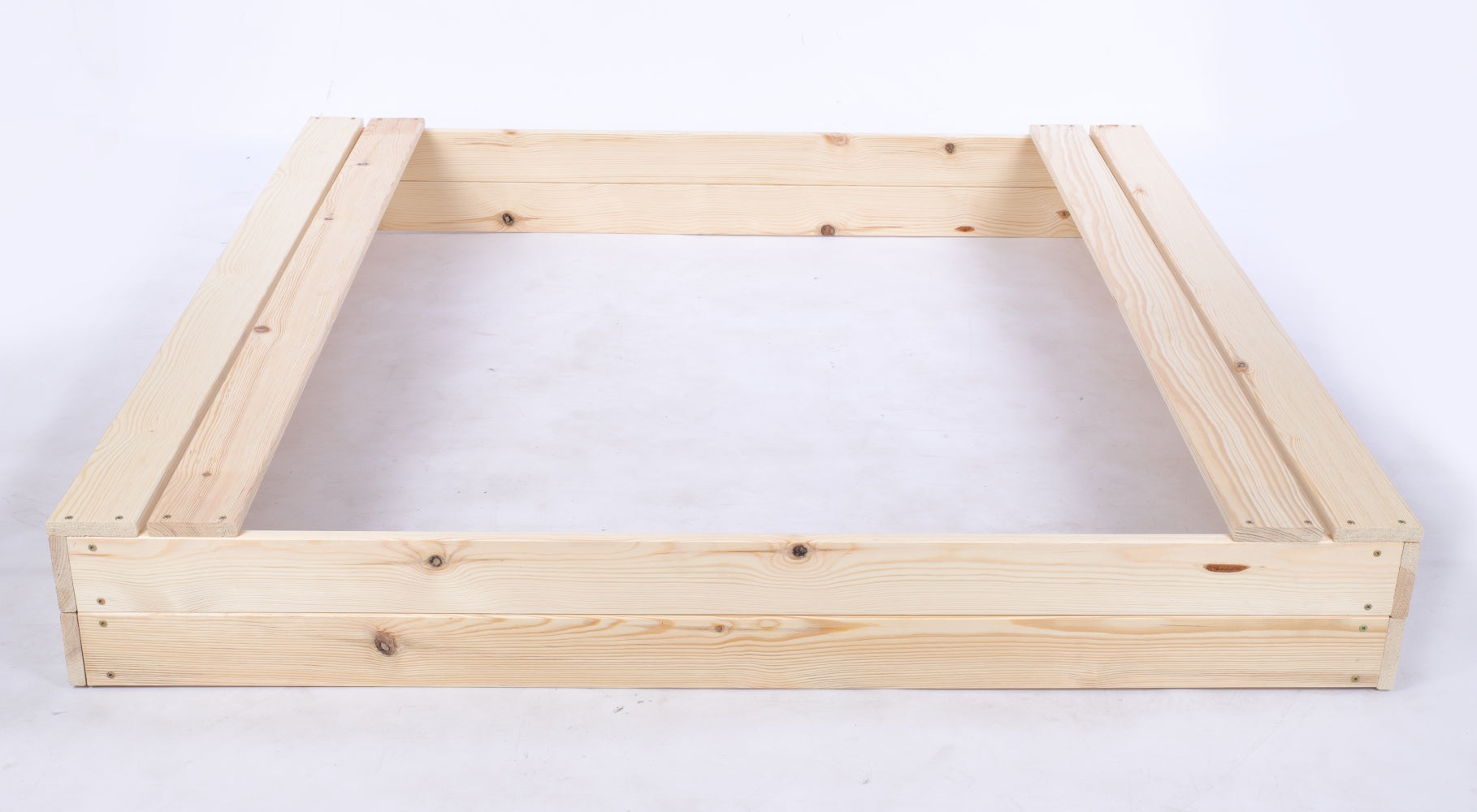 Wooden sandbox 140x140 with benches AGRO TARPAULIN eco wood Brand Wamar-Sosenka