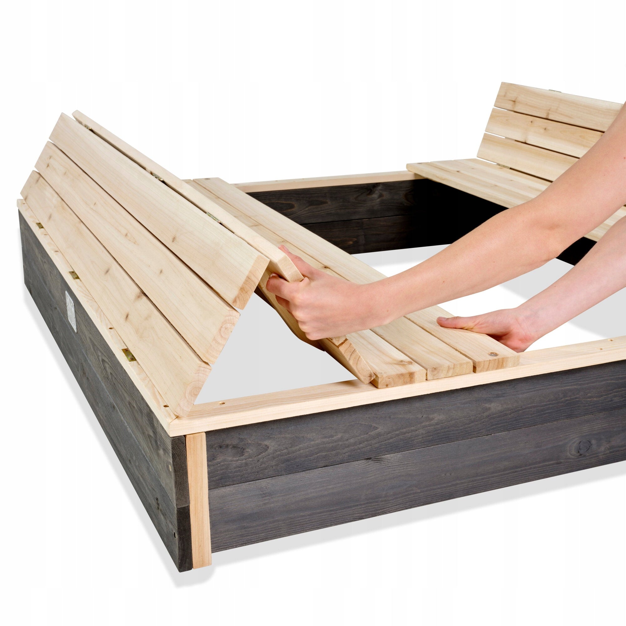 Wooden sandbox Aksent EXIT 136x132cm Length 136 cm