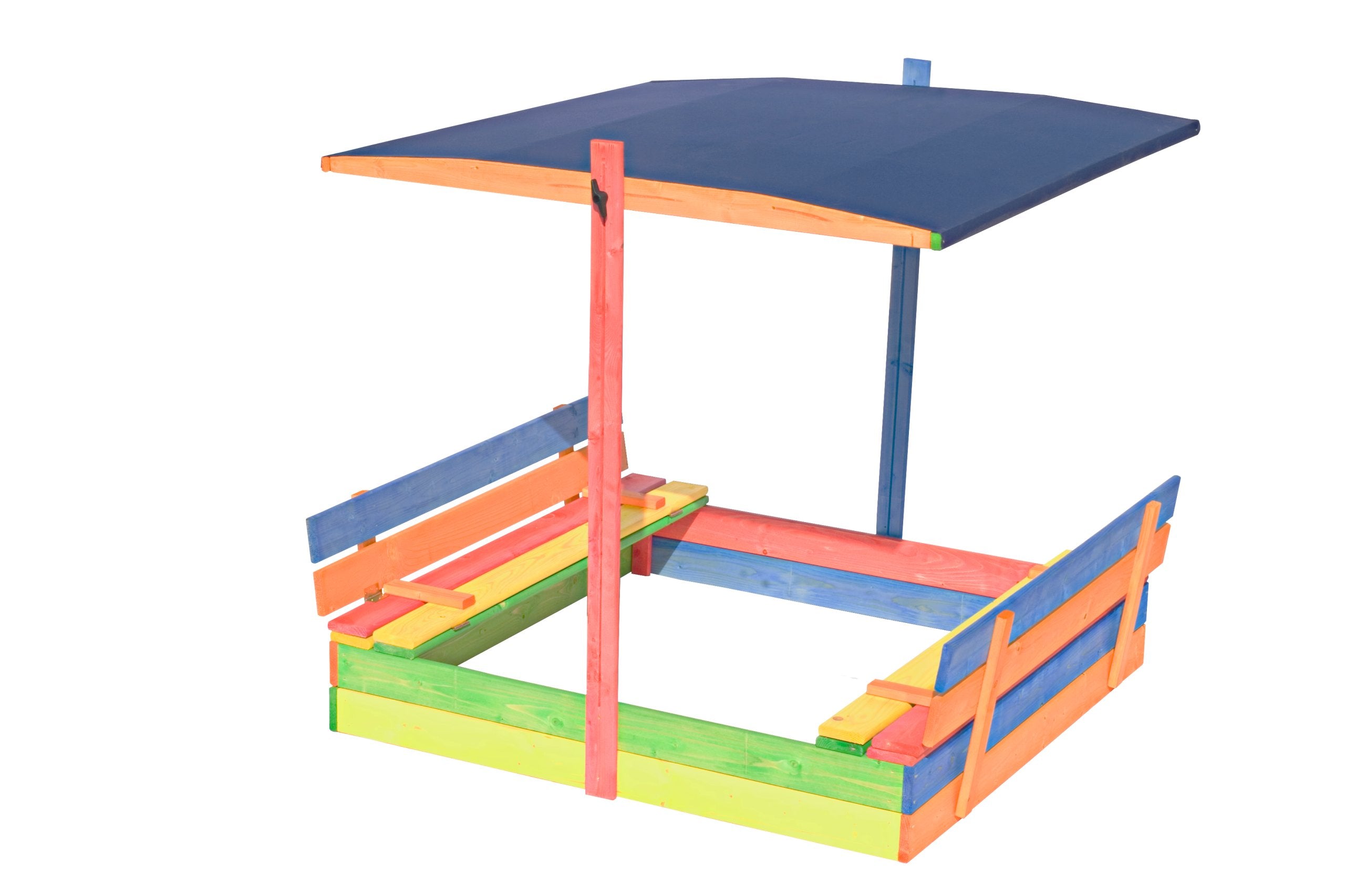 Wooden sandbox with visor 120 x120 Brand Cisana
