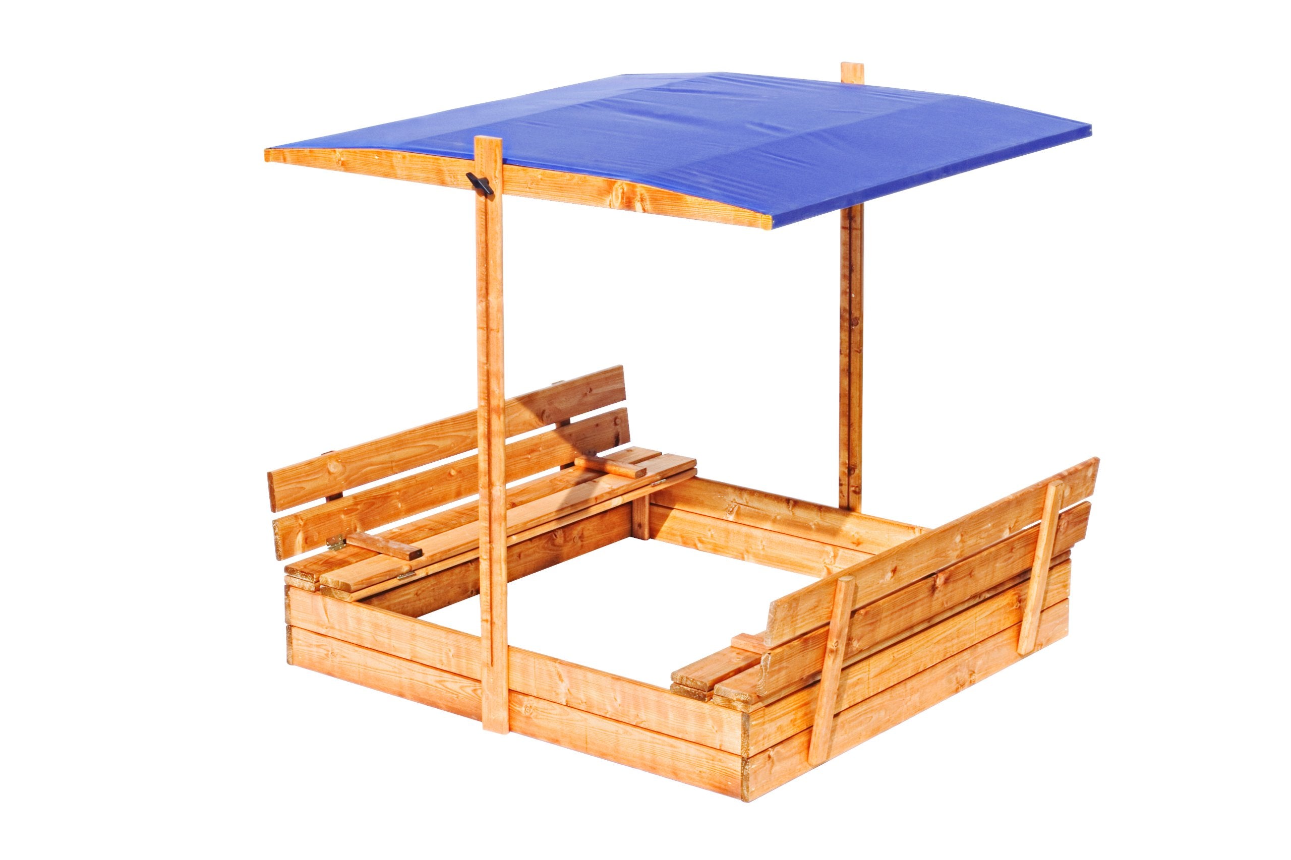 Wooden sandbox with visor 120 x120 Kid's age 3＋ years
