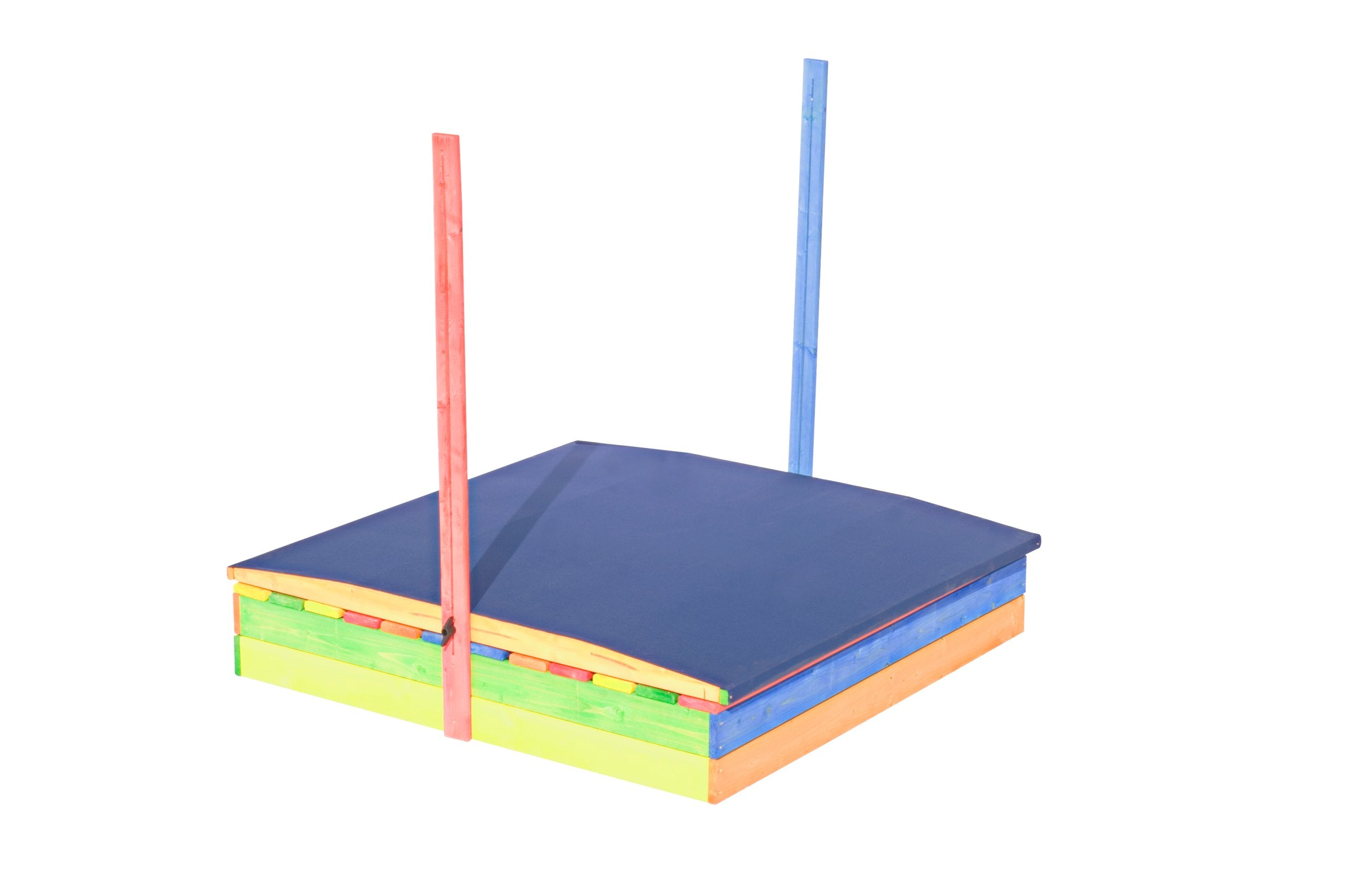 Wooden sandbox with visor 120 x120 Kind wooden