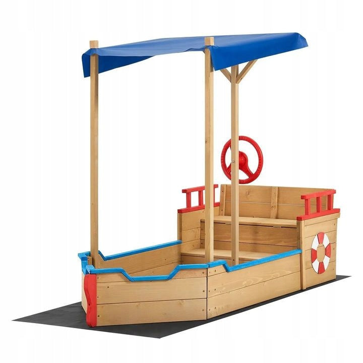 Wooden sandpit Pirate ship, 160 x 70 x 120 cm Kind wooden