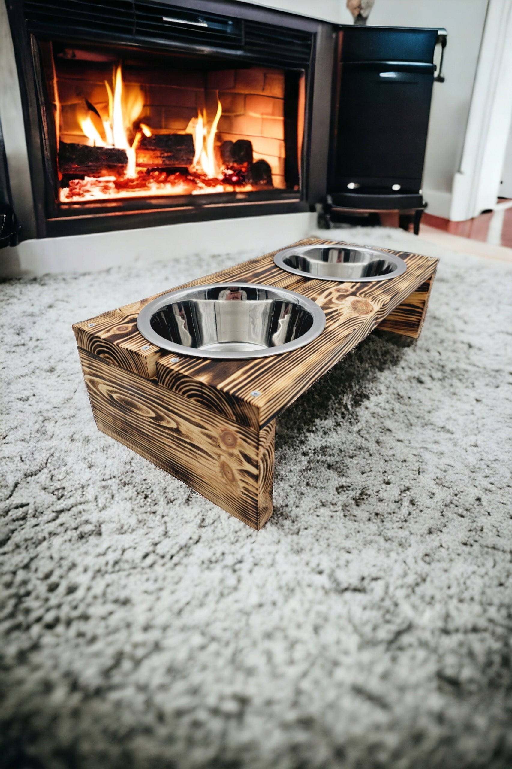 Wooden stand for dog bowls 2x 900 ml EAN (GTIN) 6921265149980