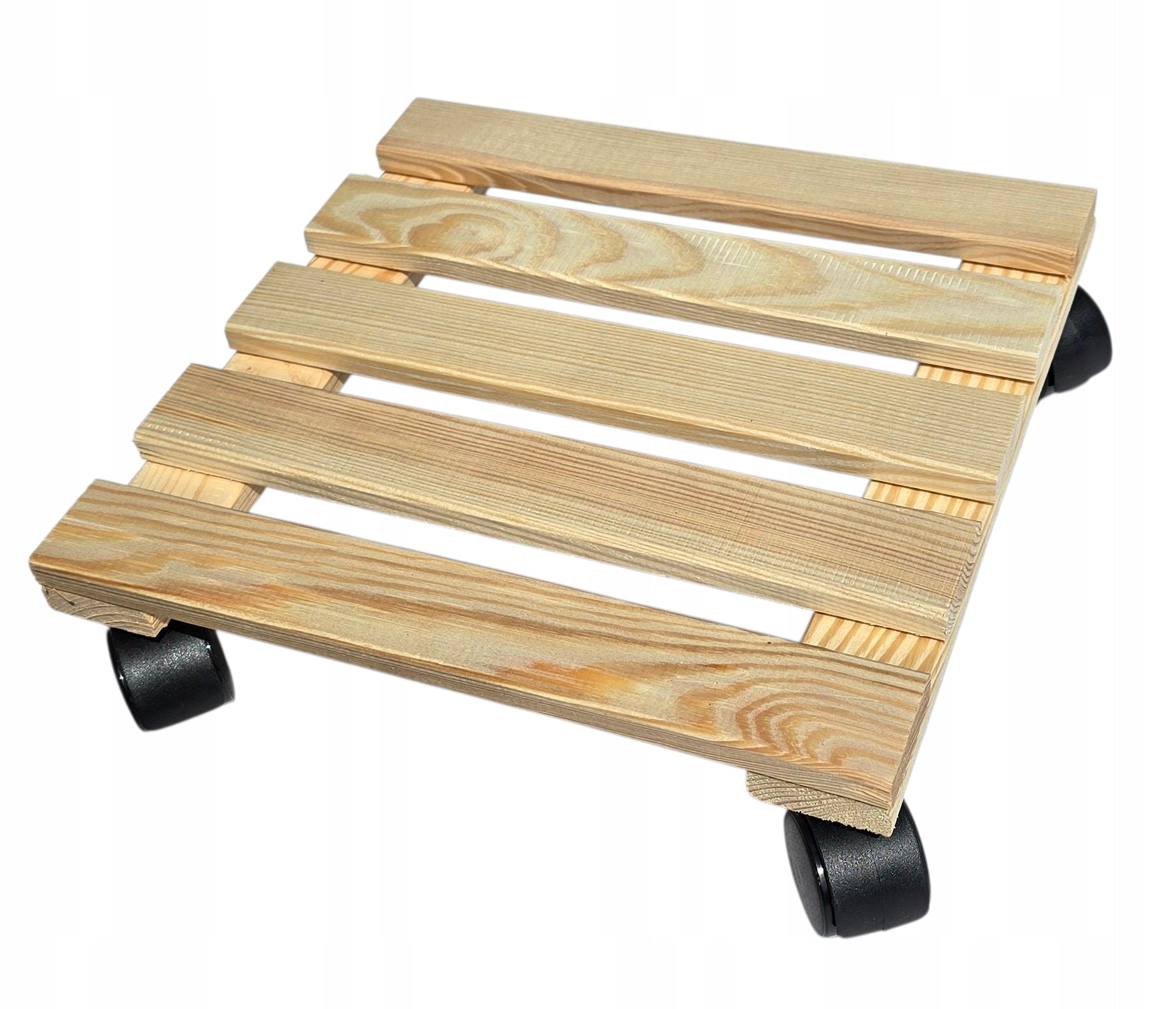 Wooden stand pot stand flower platform on wheels-PRODUCER