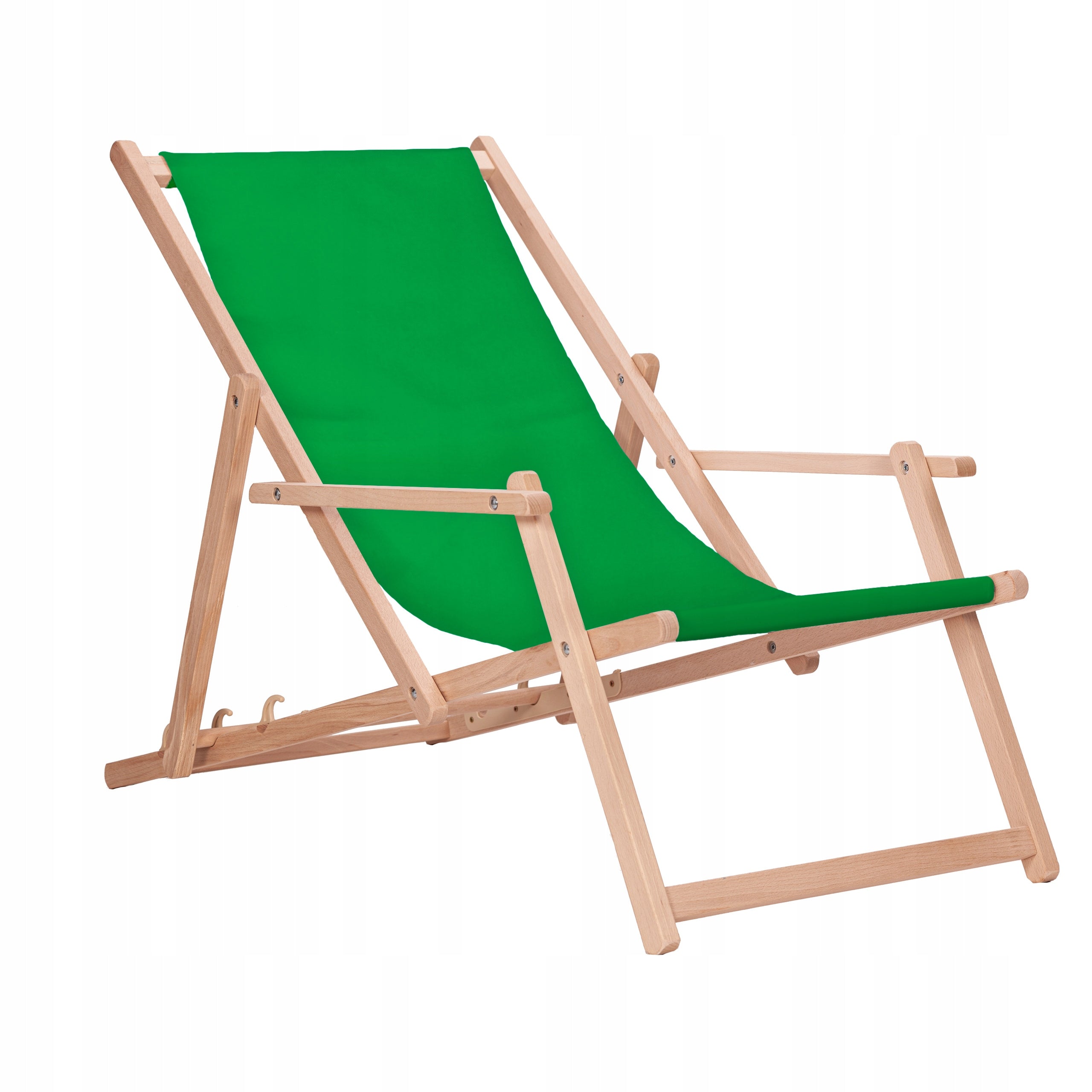 Wooden sun lounger with armrests Brown garden San-Drew TP22 Packaging status original