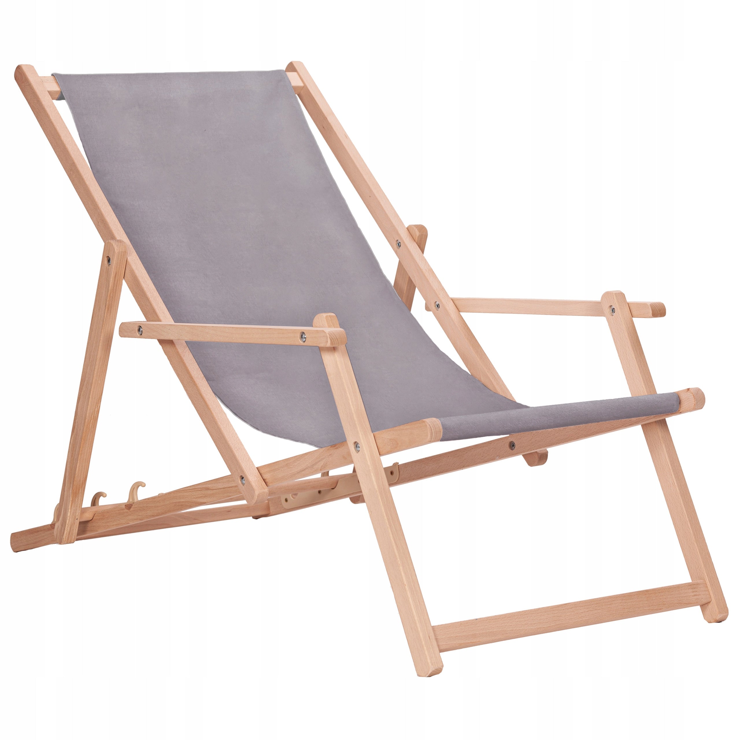 Wooden sun lounger with armrests M3 Melange garden San-Drew TPM3