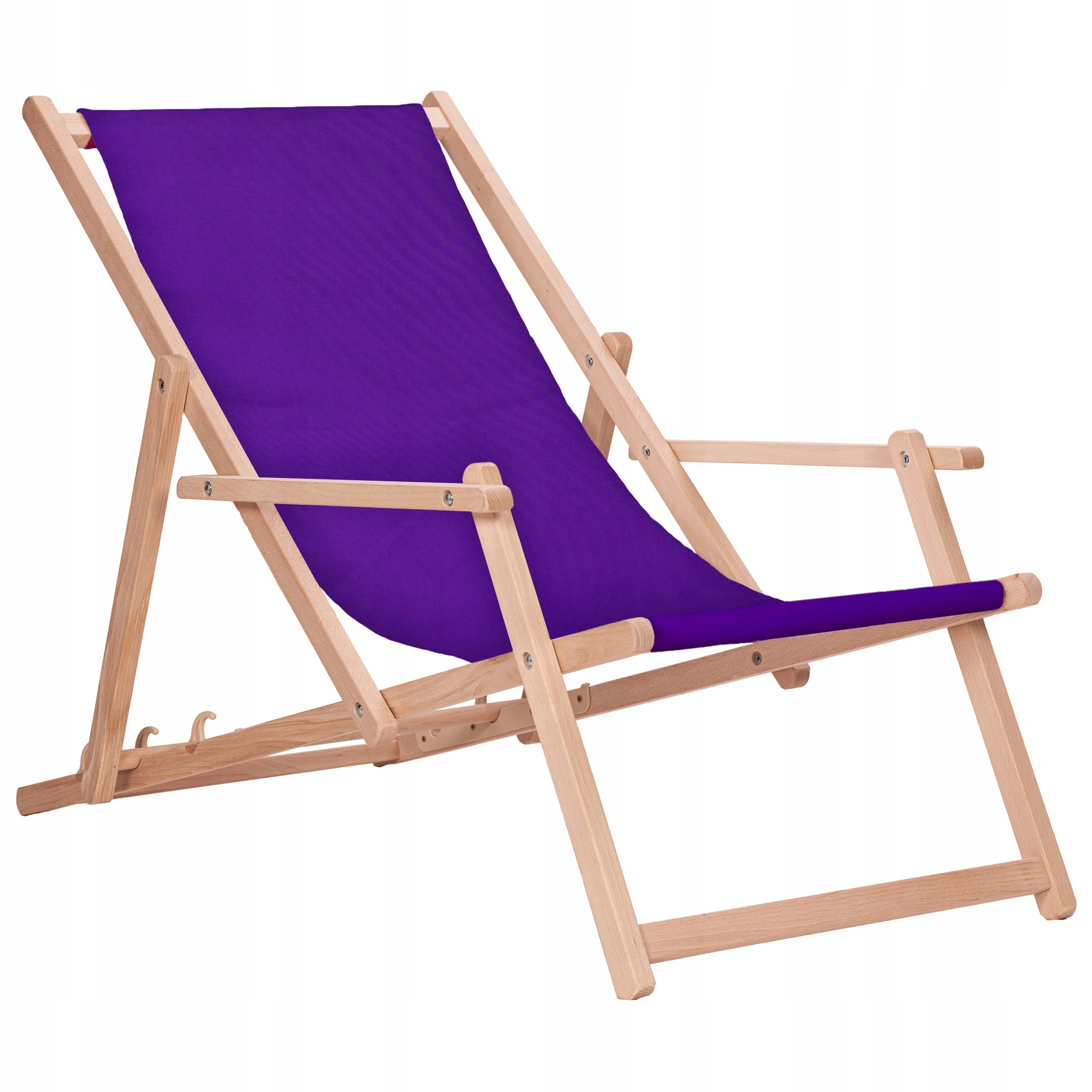 Wooden sun lounger with garden armrests San-Drew TP29
