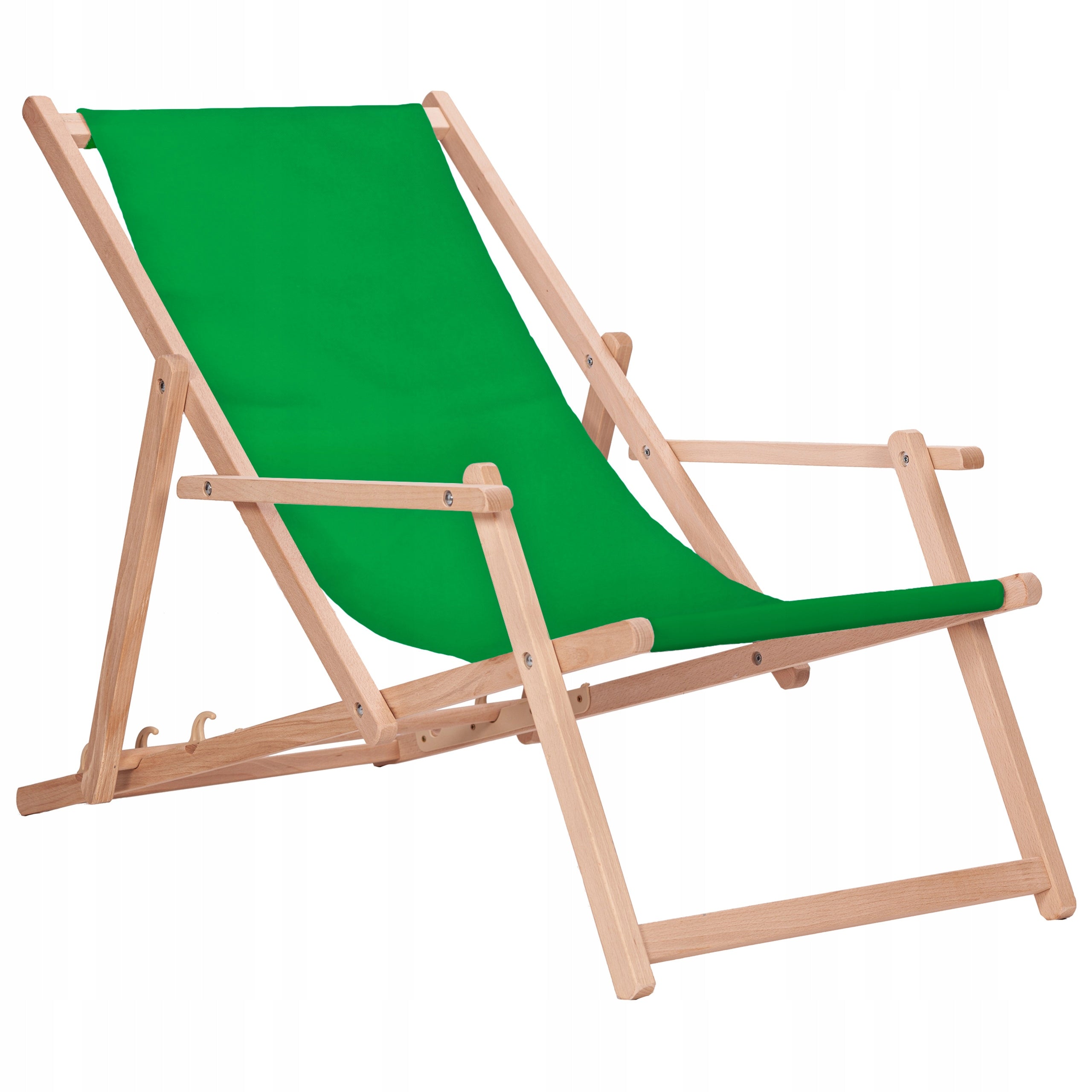 Wooden sun lounger with garden armrests San-Drew TP31